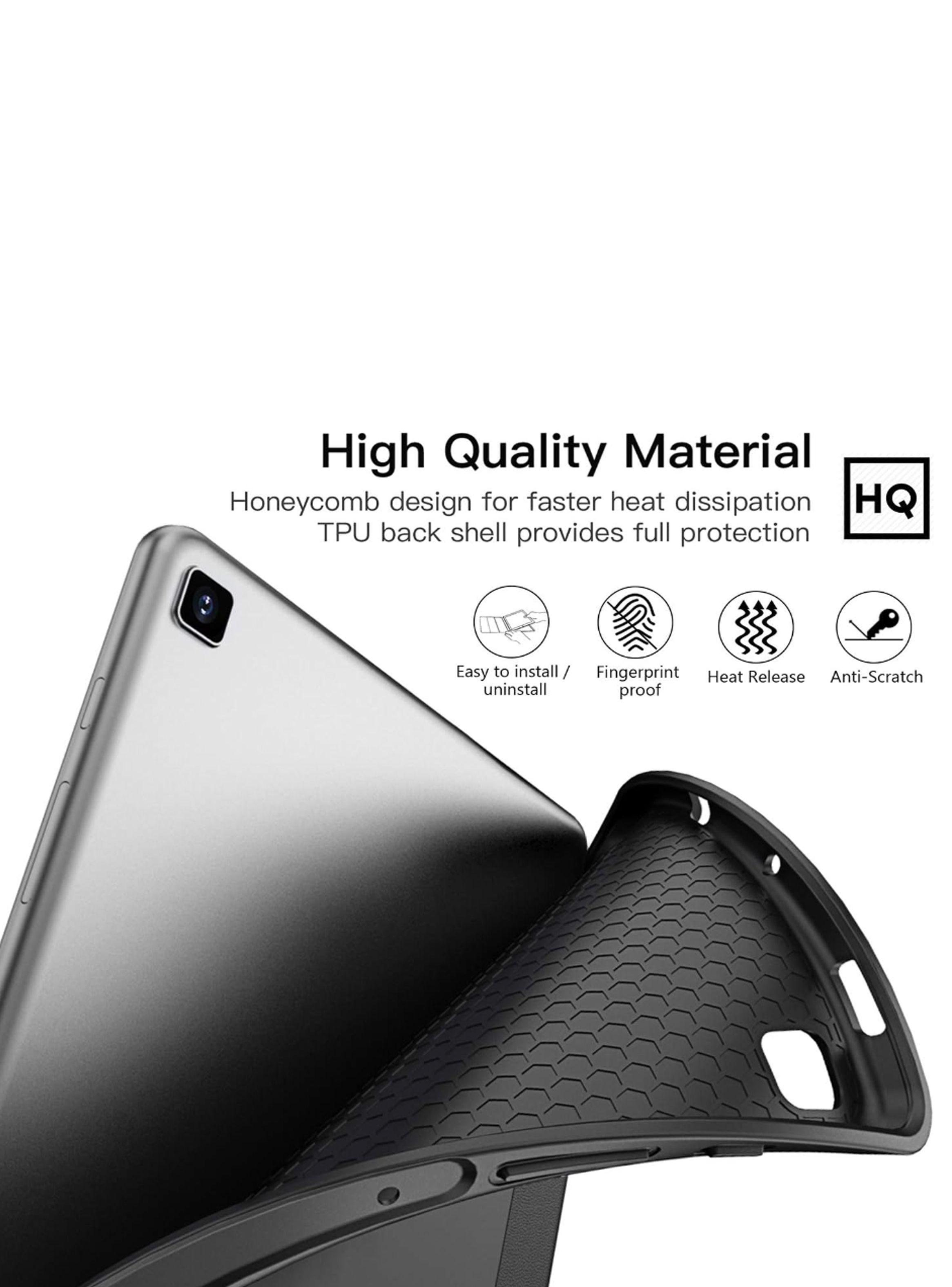 Funda Smart Cover Para Samsung S6 Lite Con Ranura Negro-2
