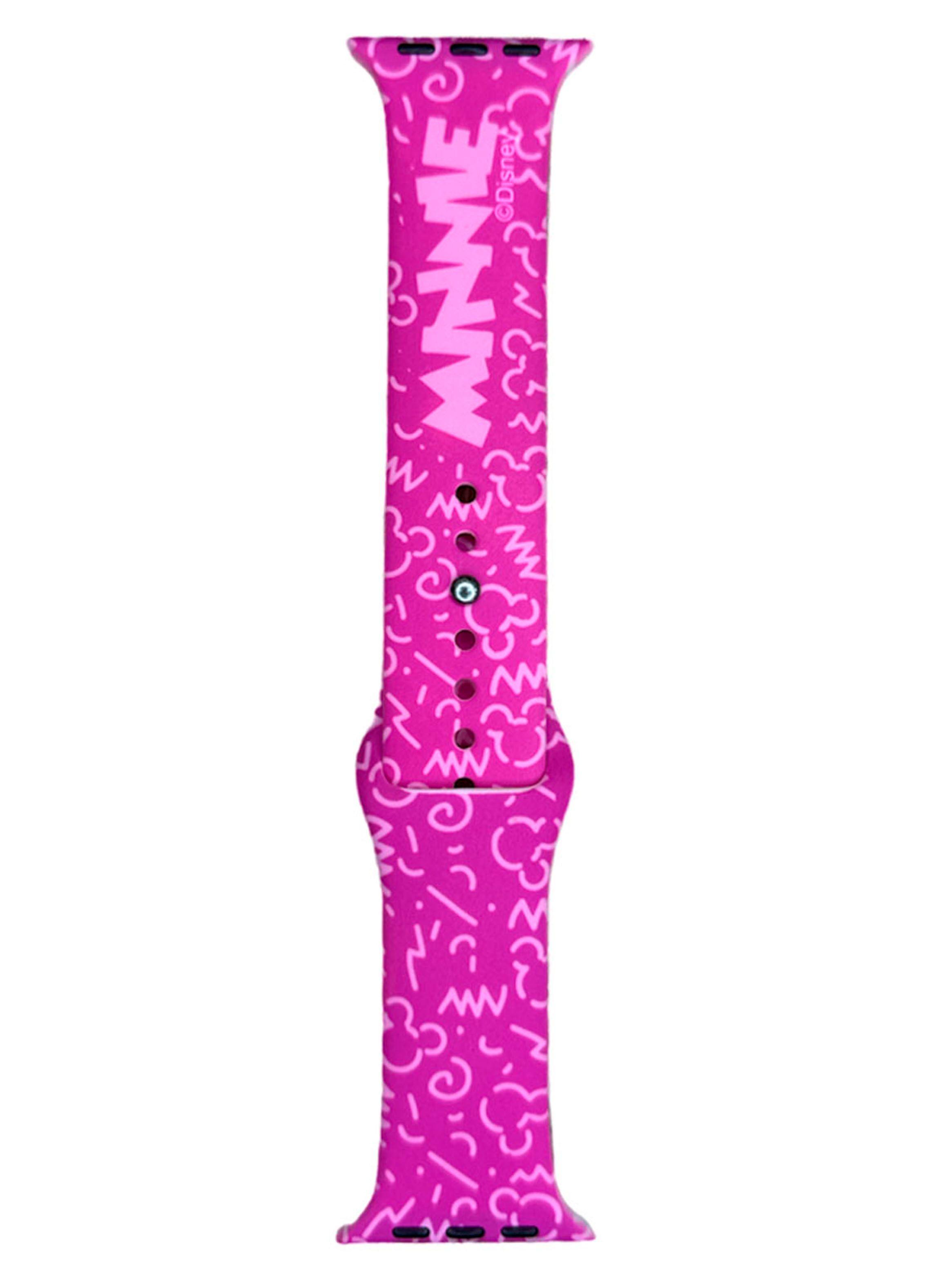 Correa Compatible Con Apple Watch 38m 40m 41m Disney Fucsia-1