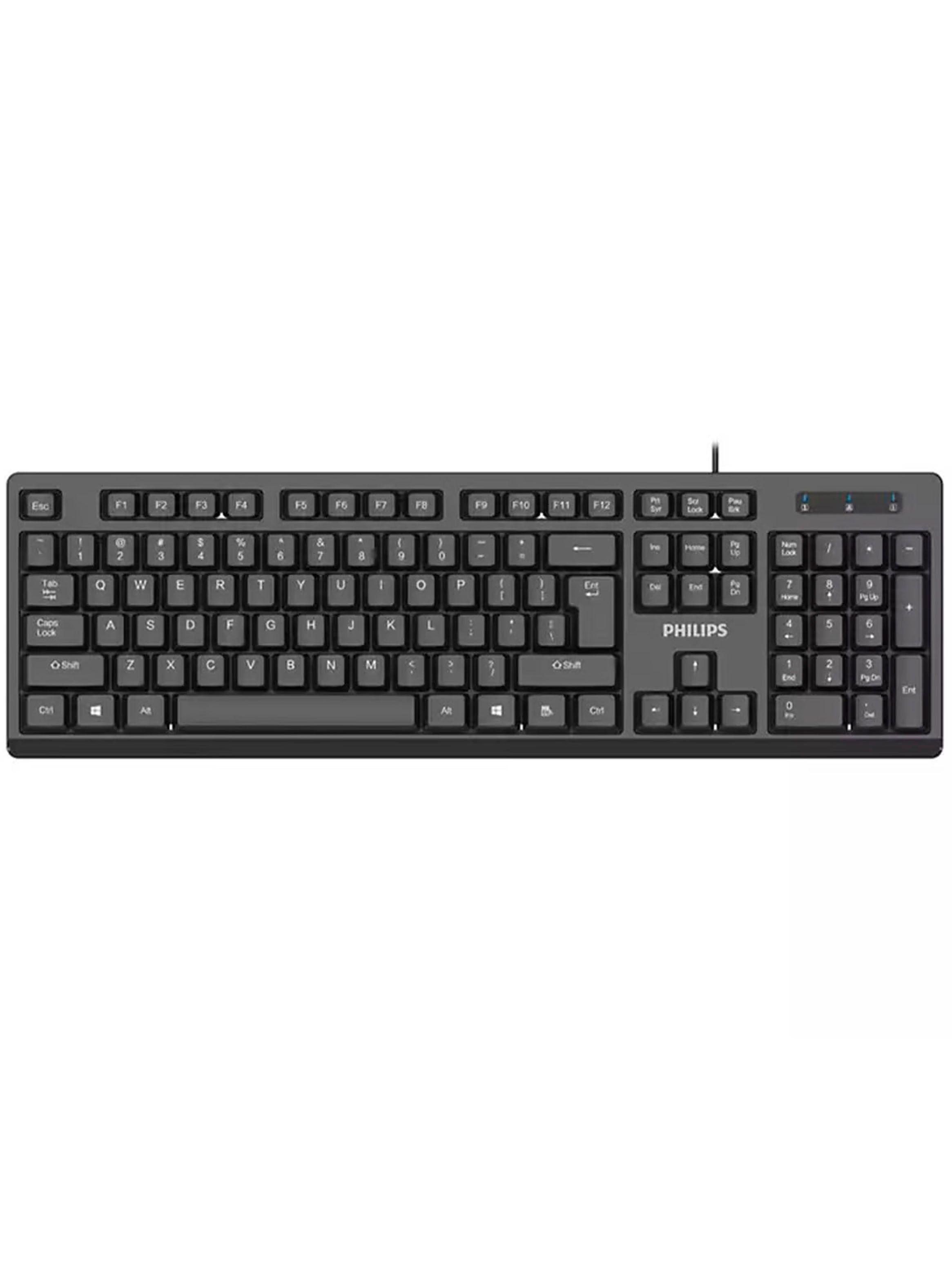 Teclado Con Cable USB Philips K234 Negro-0