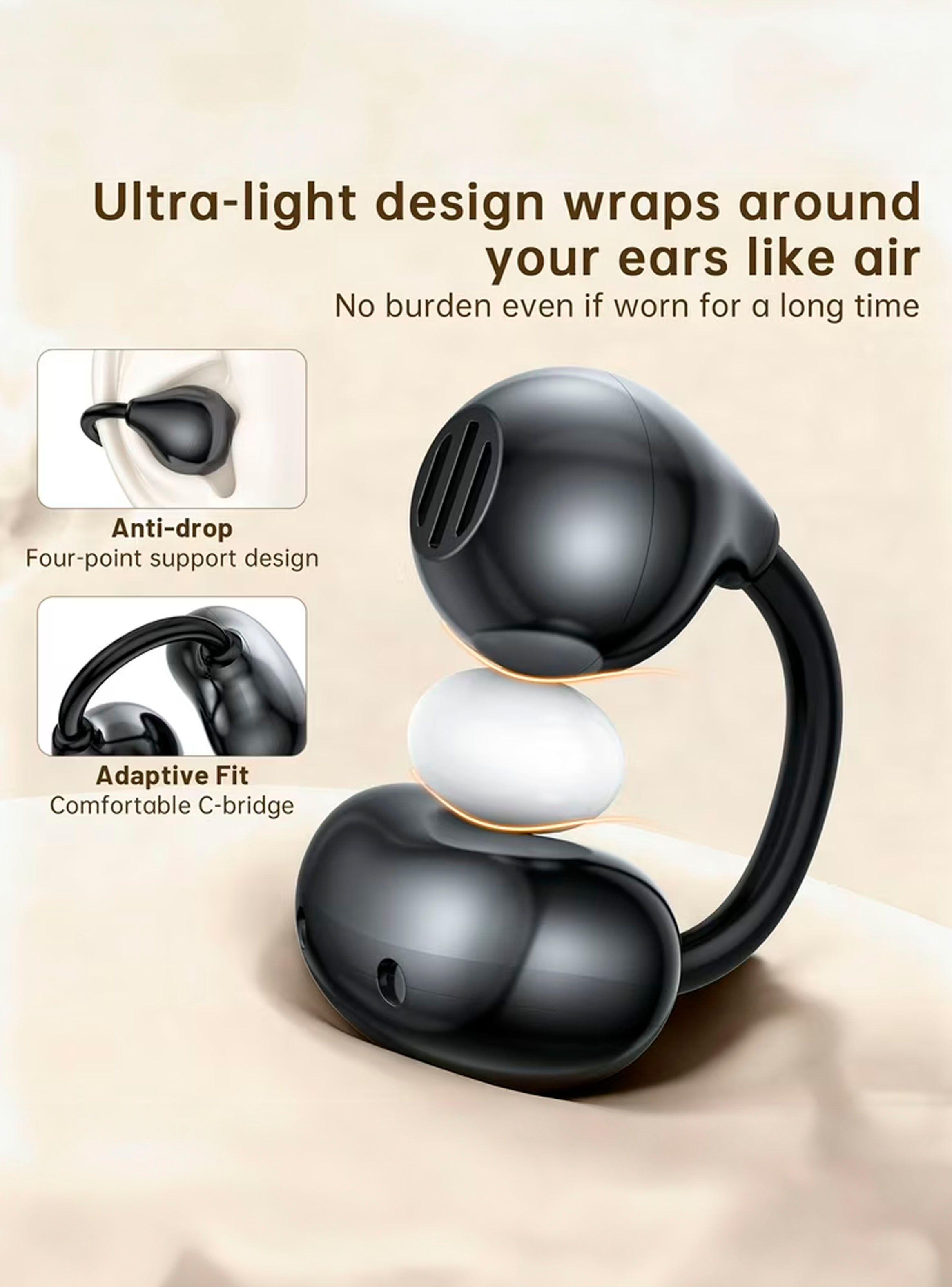 Audifono Inalambrico Bluetooth Clip Para Oreja Air S70 Negro-1