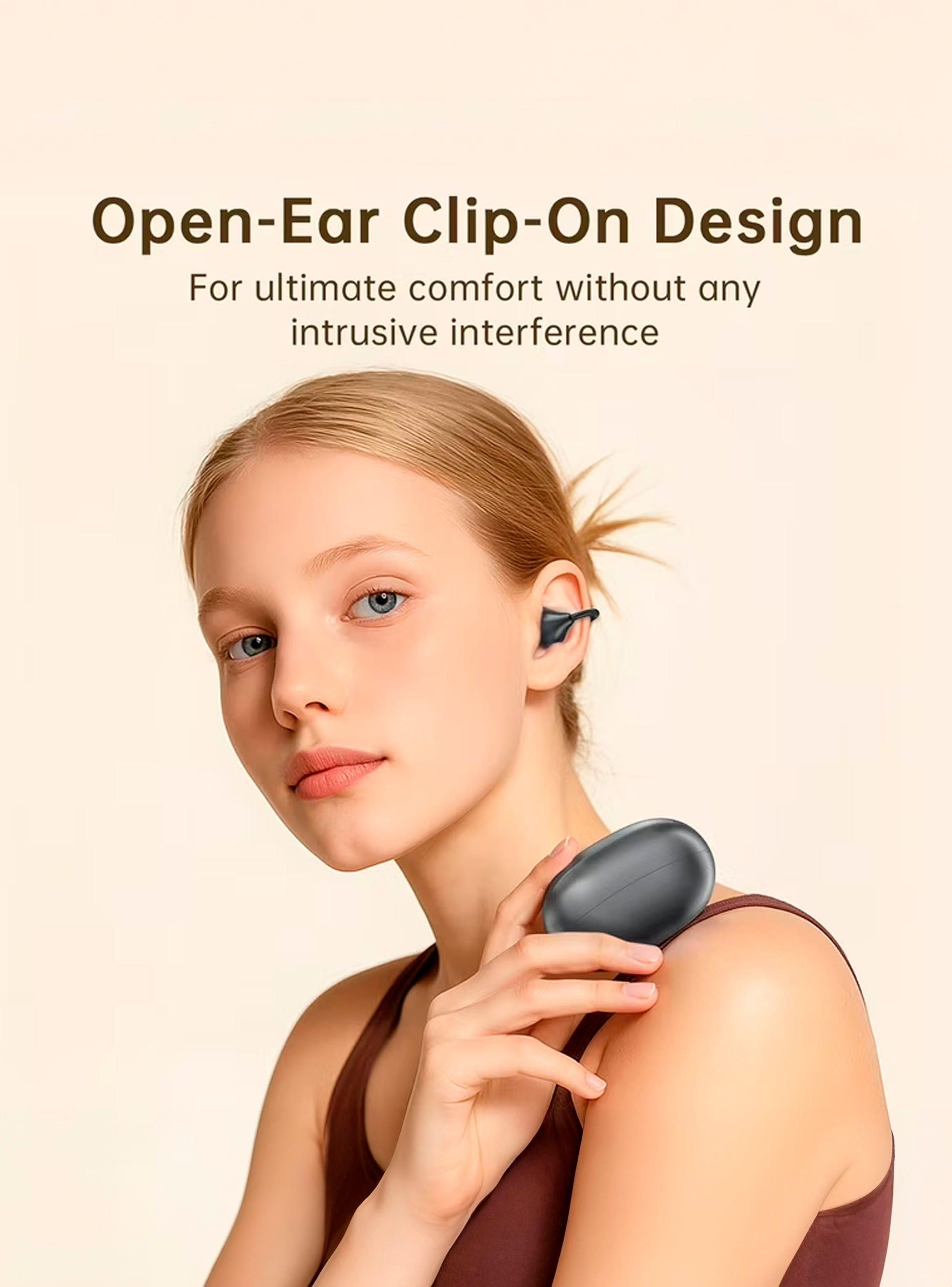 Audifono Inalambrico Bluetooth Clip Para Oreja Air S70 Negro-3