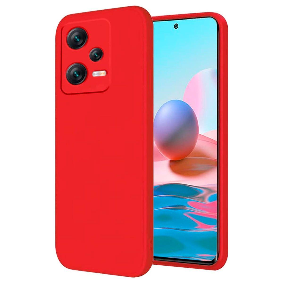 Carcasa Para Xiaomi Redmi Note 12 5G Goma Rojo-0