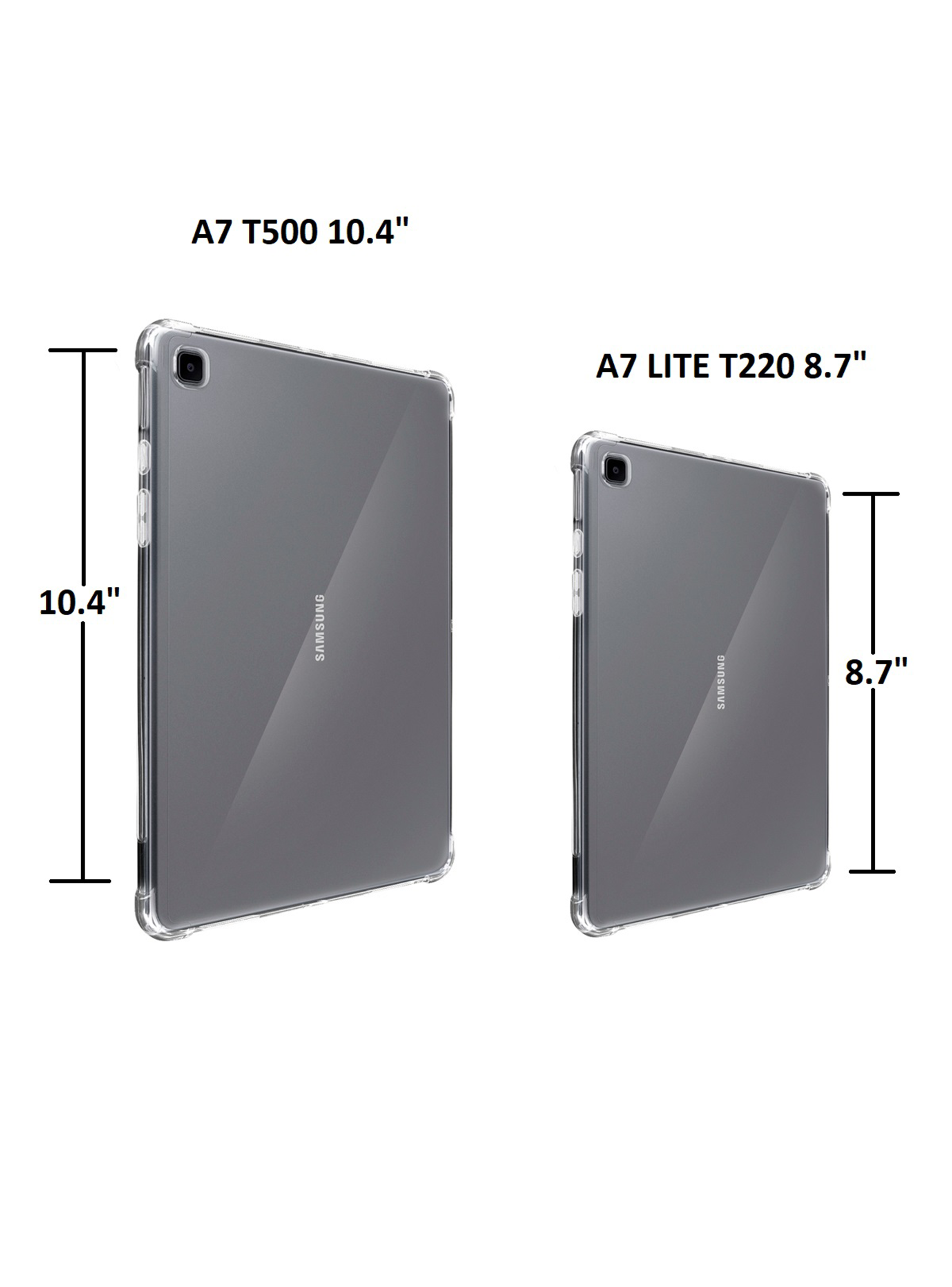 Funda + Lamina Para Tablet Samsung A7 T500 Transparente-4