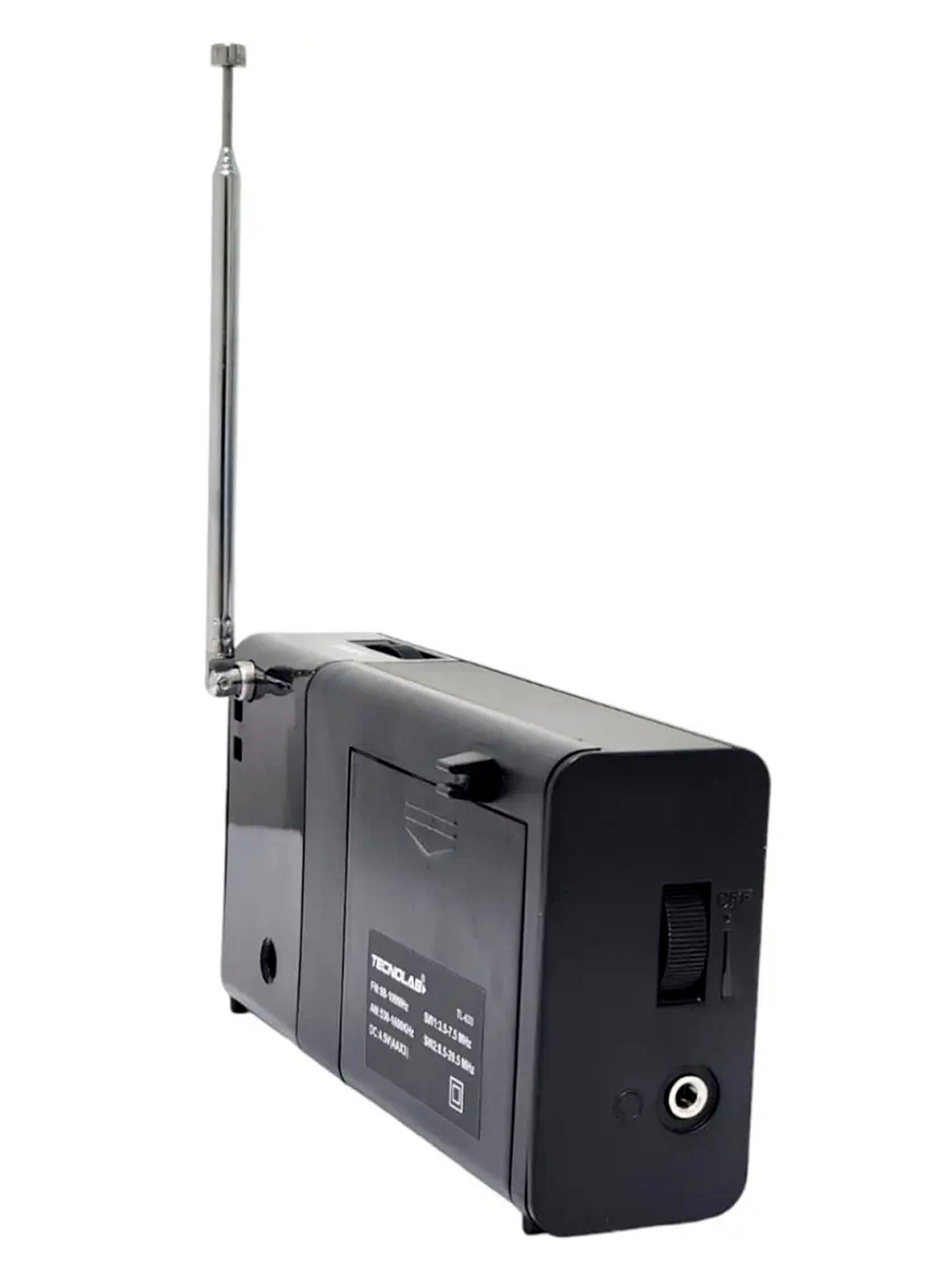 Radio Portatil Am/Fm 3W Con Entrada Audifonos Tecnolab TL633-2