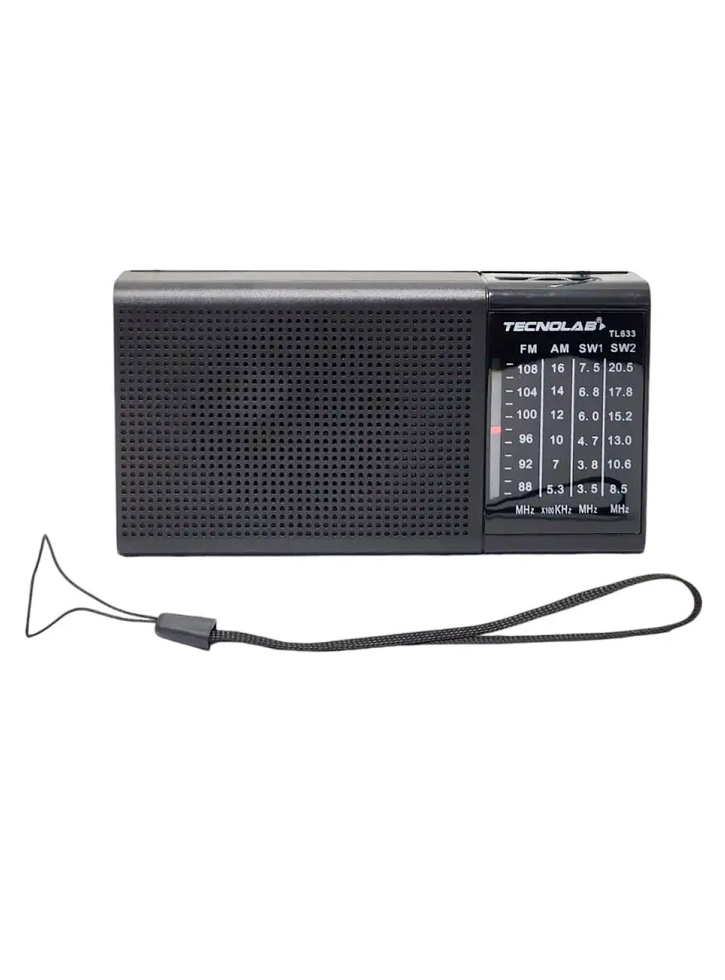 Radio Portatil Am/Fm 3W Con Entrada Audifonos Tecnolab TL633-1