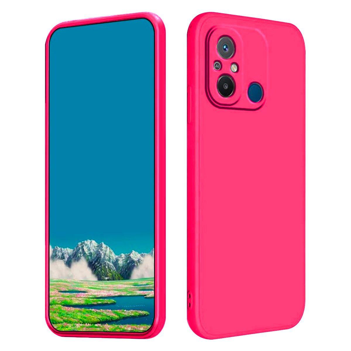 Carcasa Para Xiaomi Redmi 12C Goma Fucsia-0
