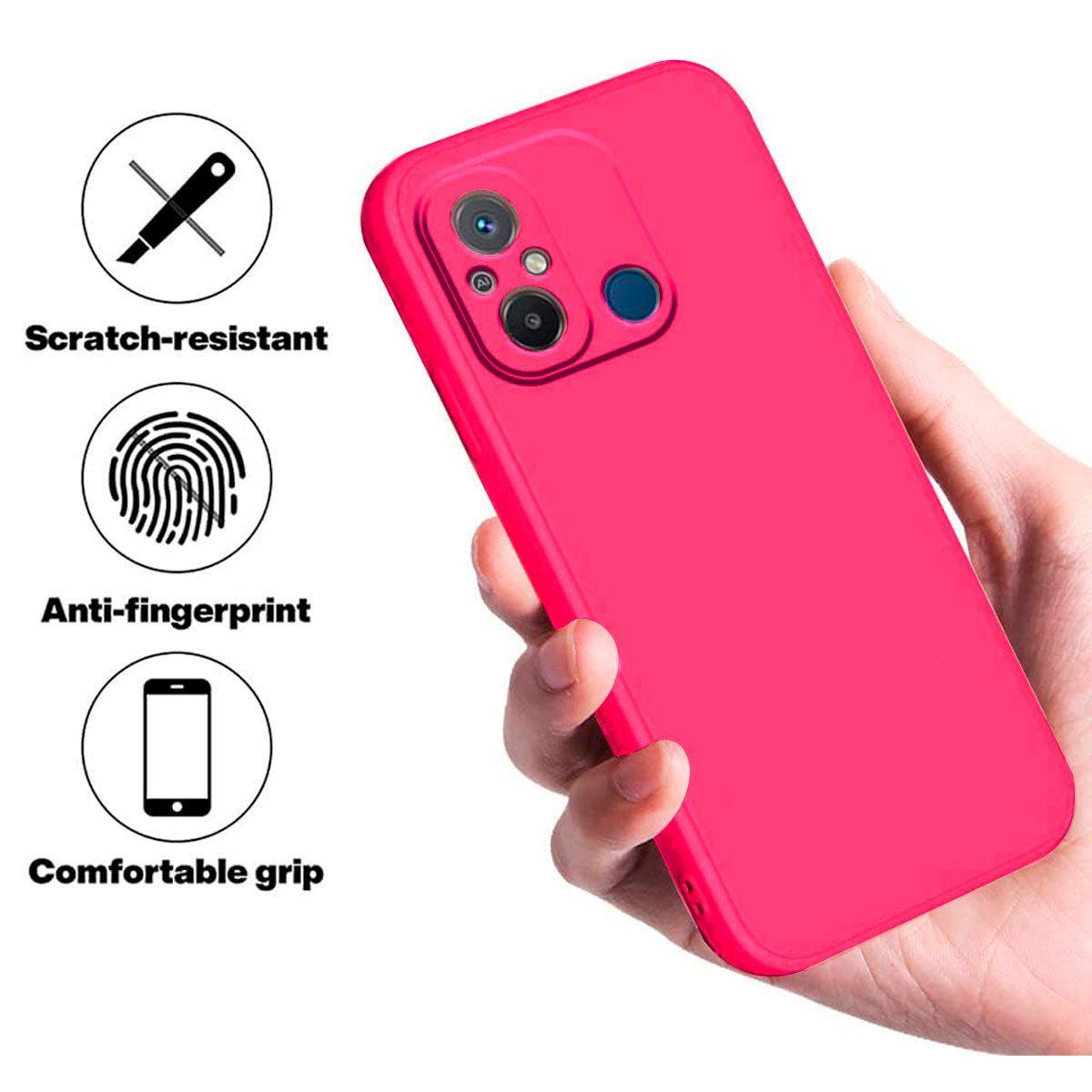 Carcasa Para Xiaomi Redmi 12C Goma Fucsia-1
