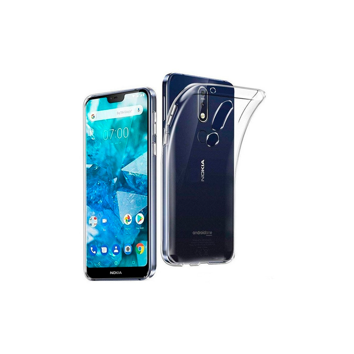 Carcasa Para Nokia7.1 Transparente-0