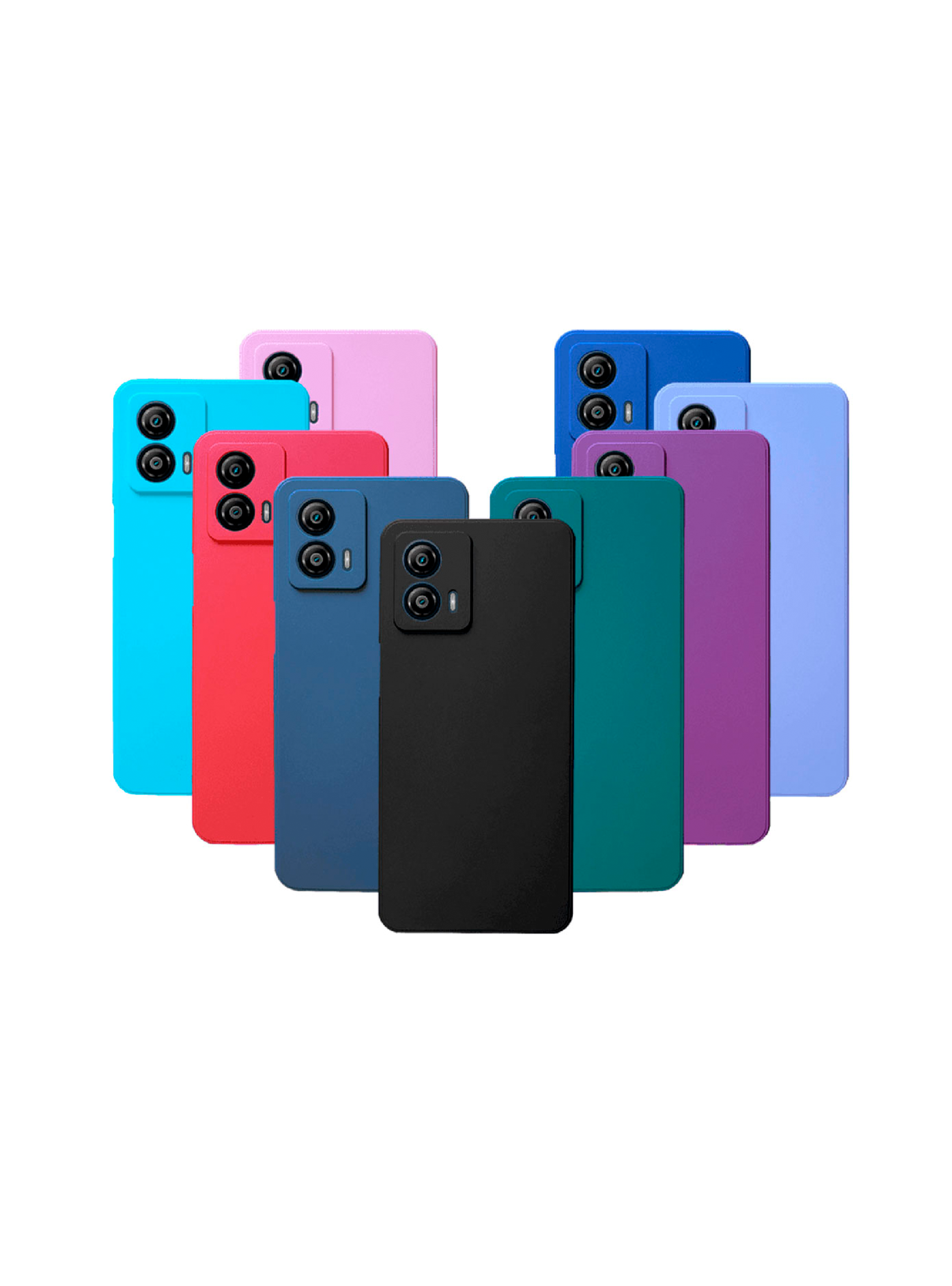 Carcasa Funda Para Motorola G53 Goma Azul-3