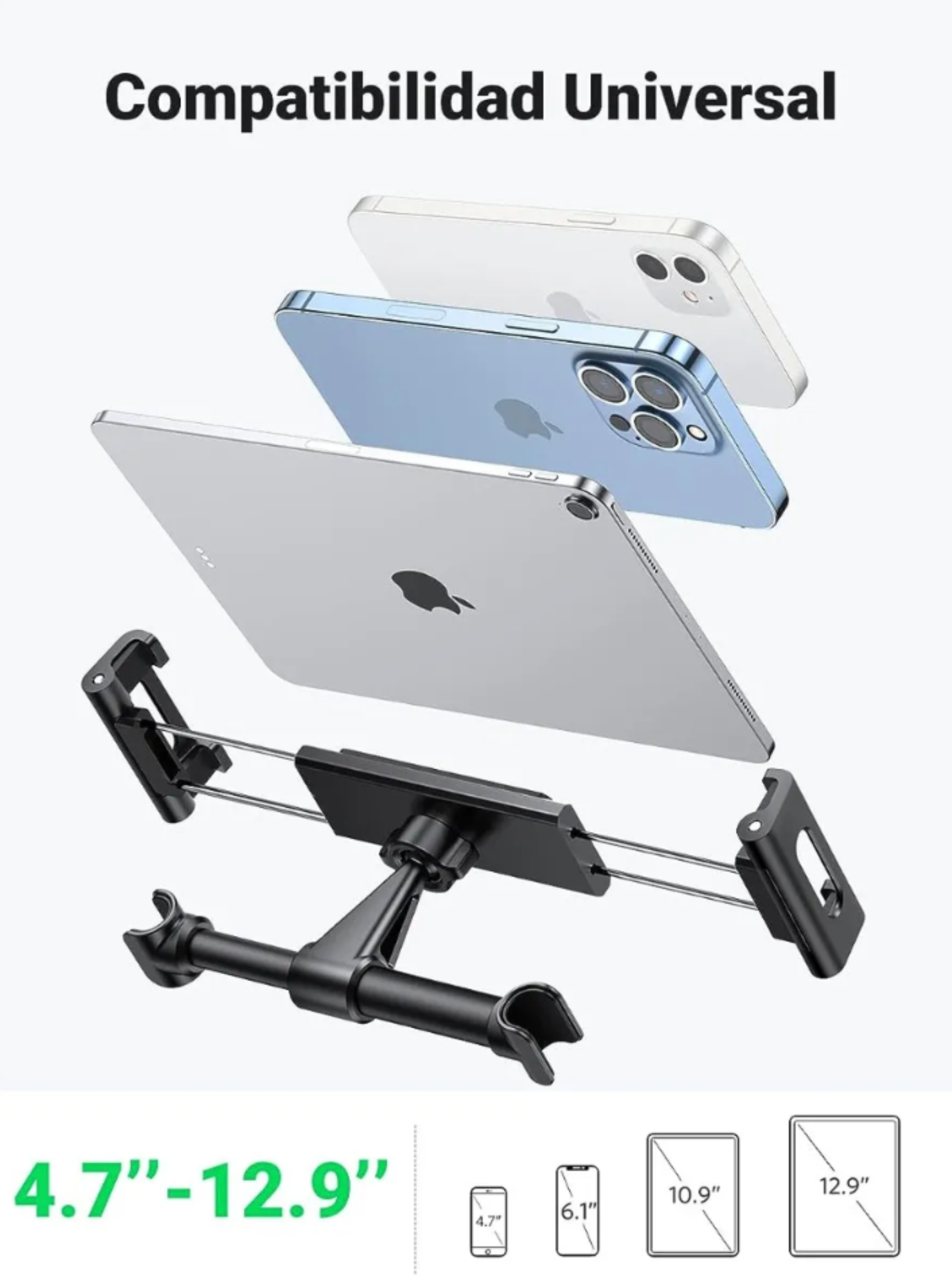 Soporte De Asiento Auto Para Tablet, Teléfono, Consolas-5