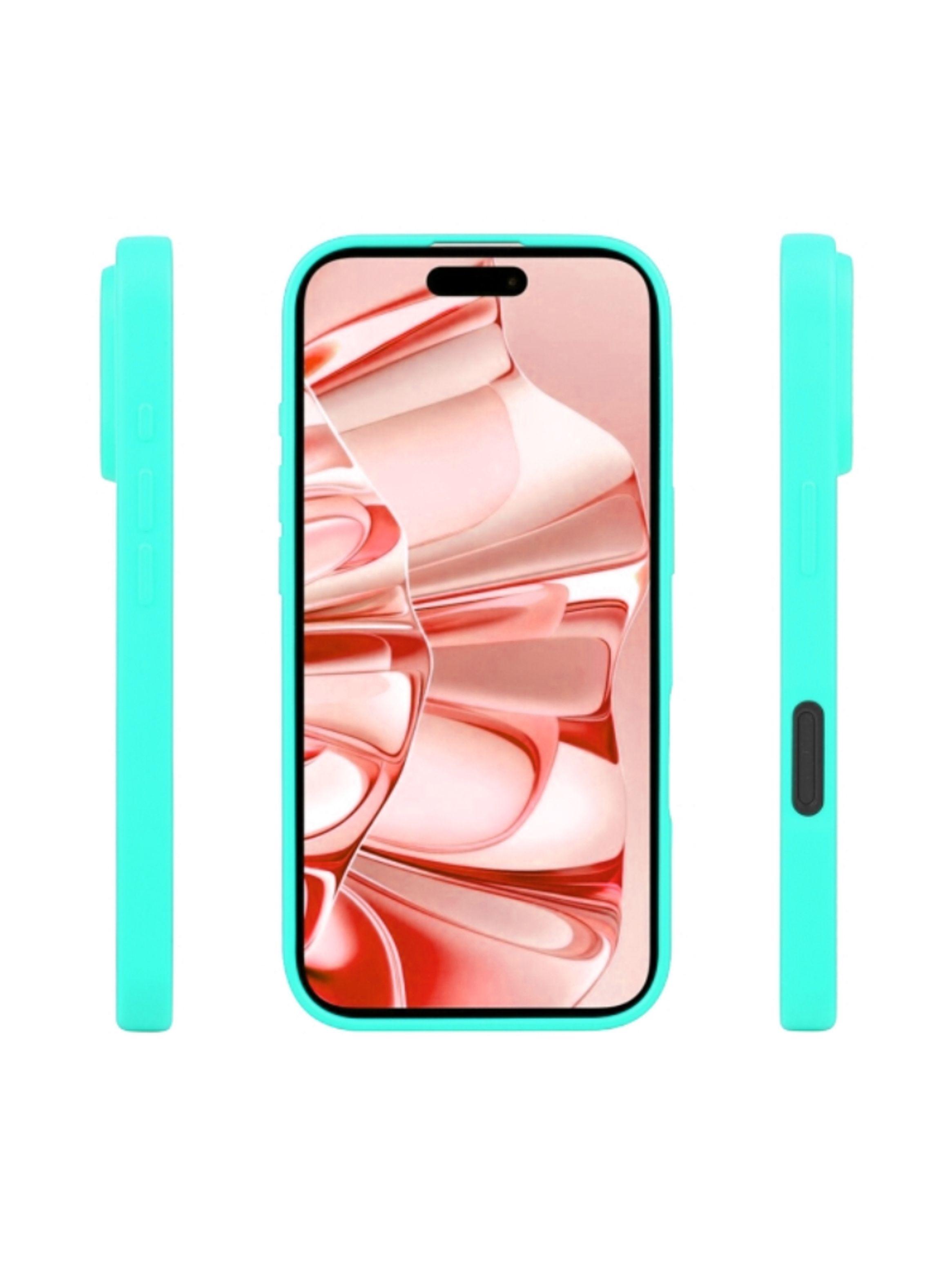 Carcasa Para iPhone 16 Pro Max Goma Turquesa-3