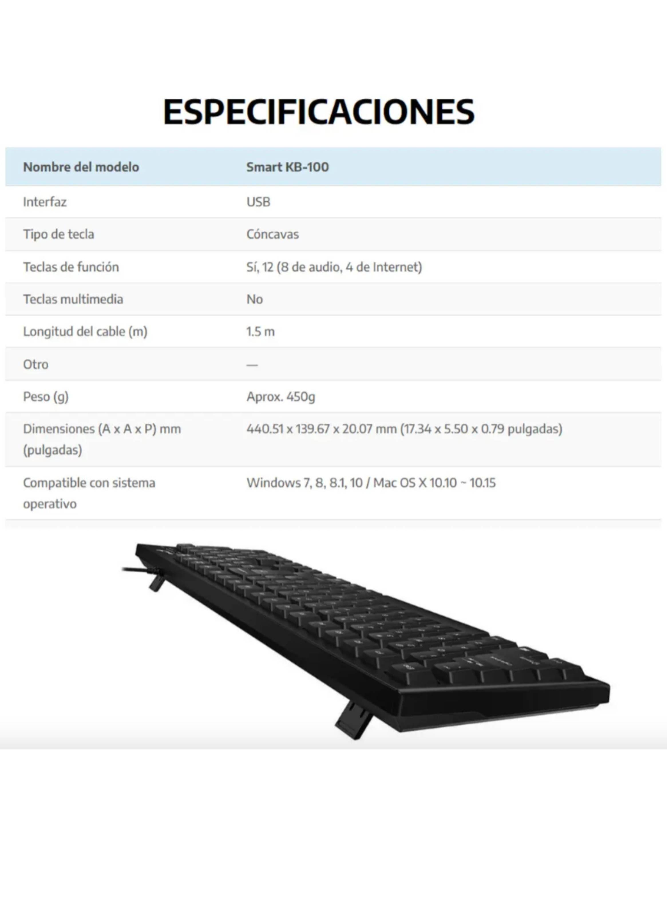 Teclado Alámbrico Español Genius Kb-100-3