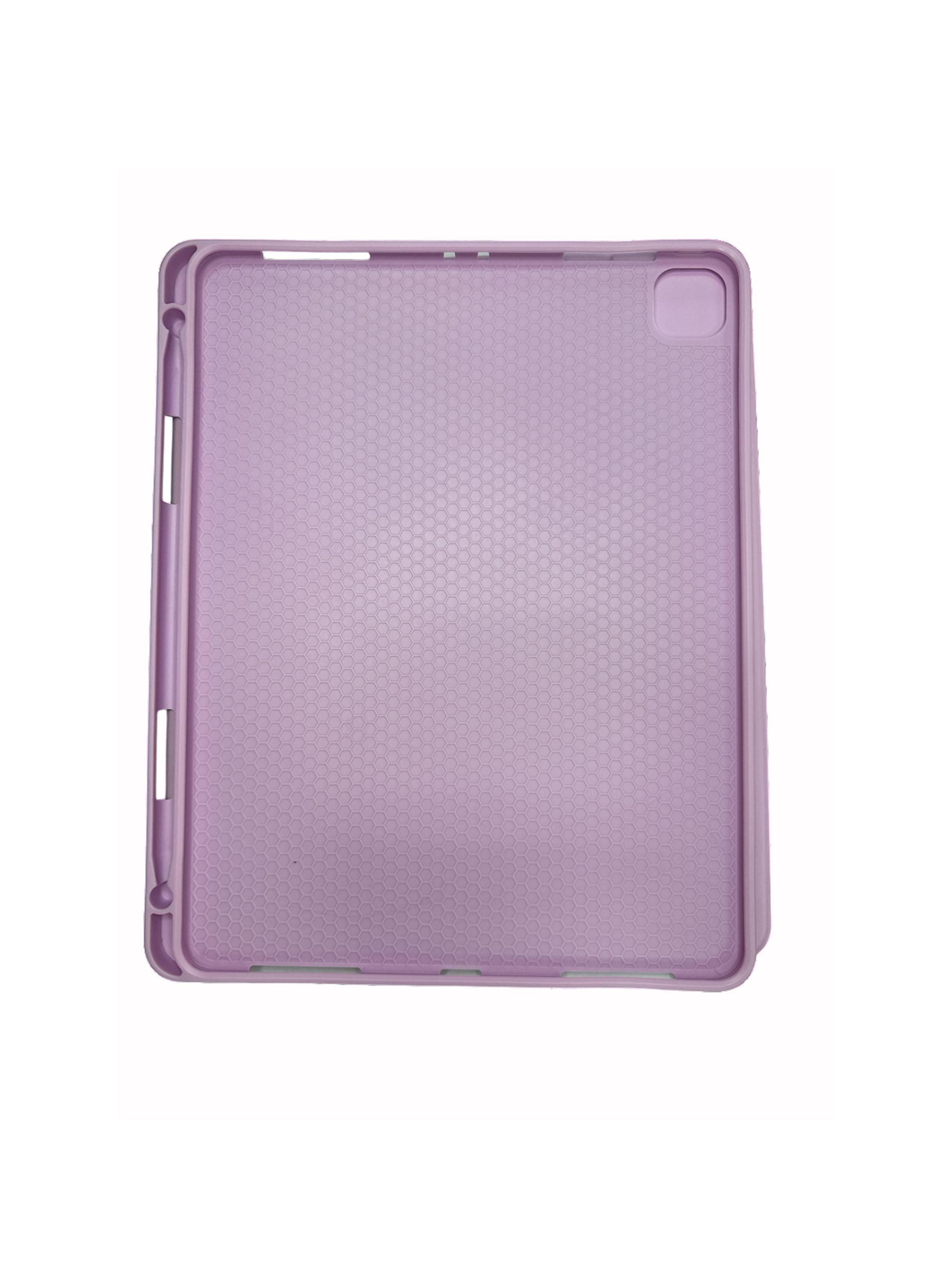 Carcasa Smart Cover Con Lamina Vidrio Para iPad 12.9 Lila-2