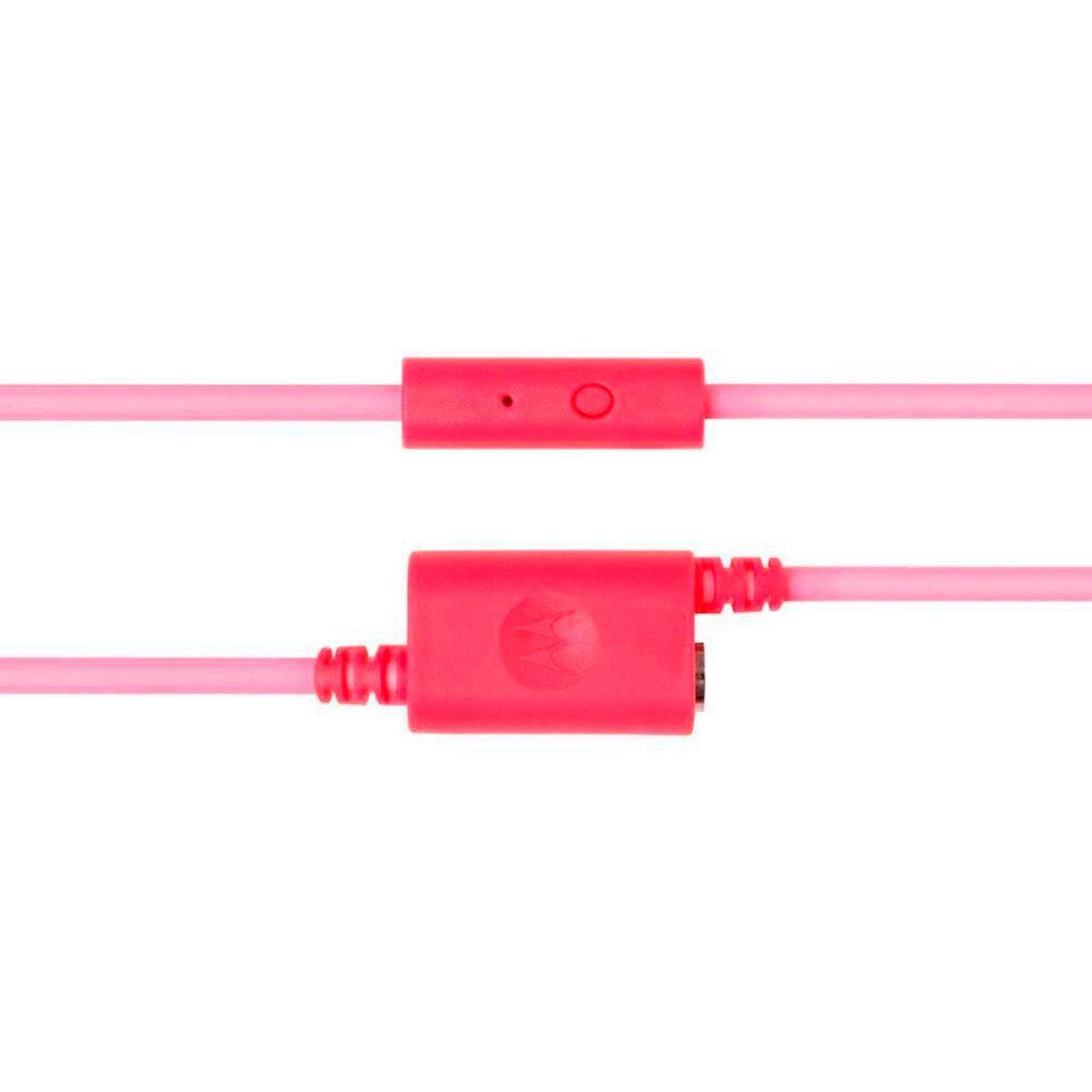 Audífonos Alámbricos Micrófono Motorola Squads 200 PK Rosa-3