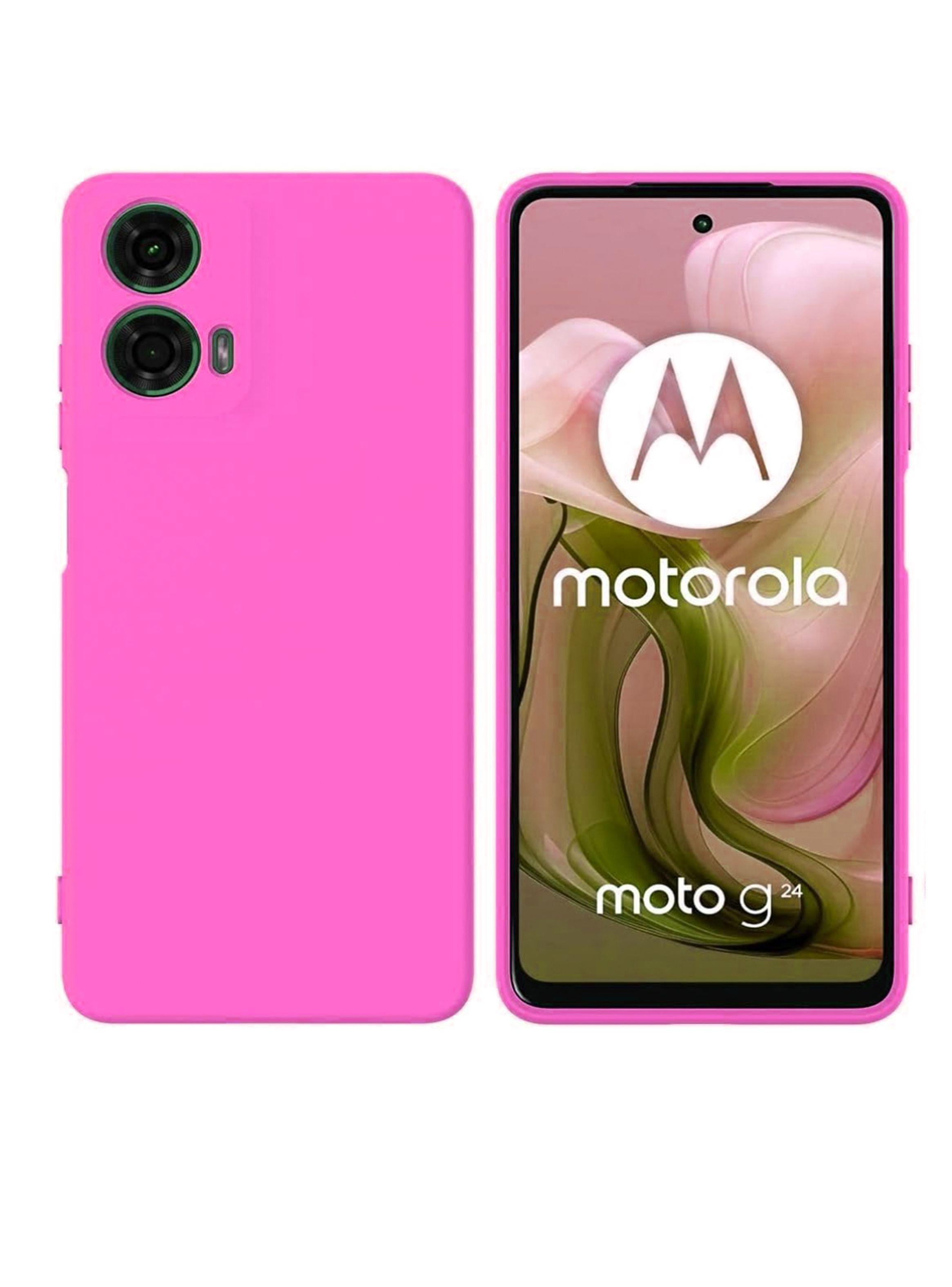Carcasa Para Motorola G24 Power Goma Fucsia-0