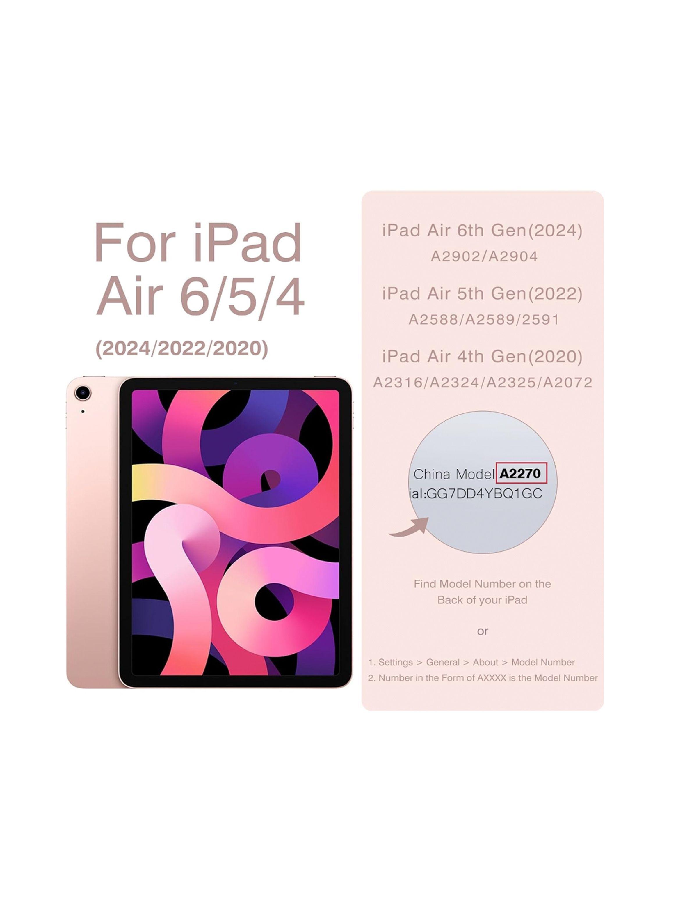 Carcasa Funda Smart Cover Para iPad Air 6 11pul 2024 Rojo-3
