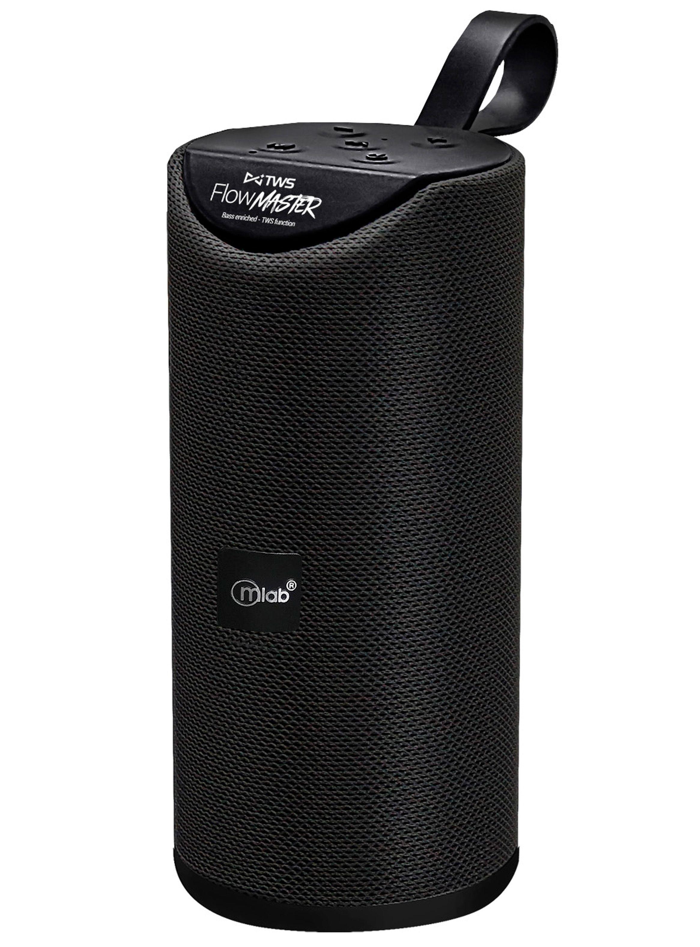 Parlante Bluetooth Portatil Flow Master TWS Mlab Negro-2