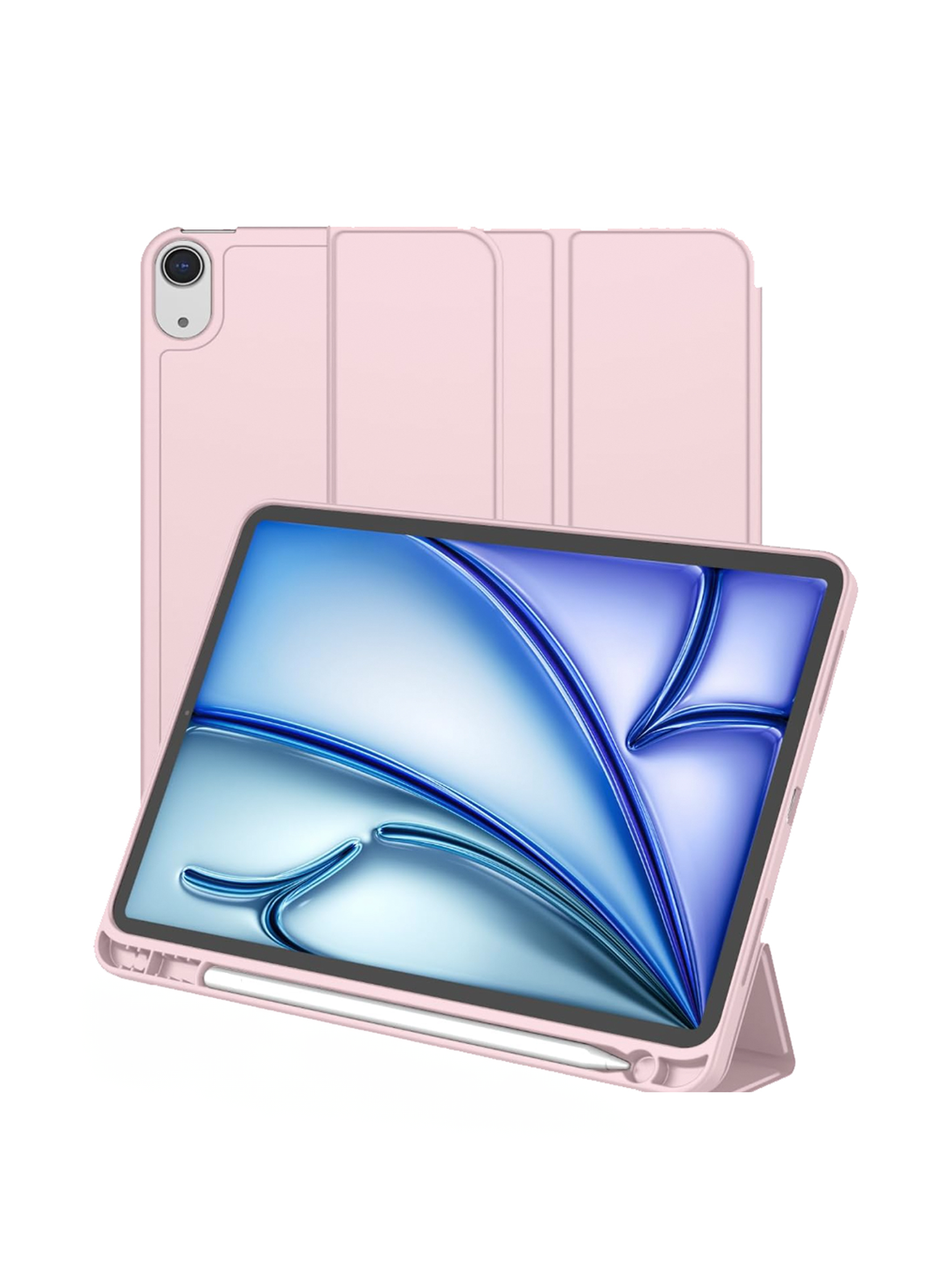 Funda Smart Cover Para iPad A16 2025 11th Generación Gold Rose-2