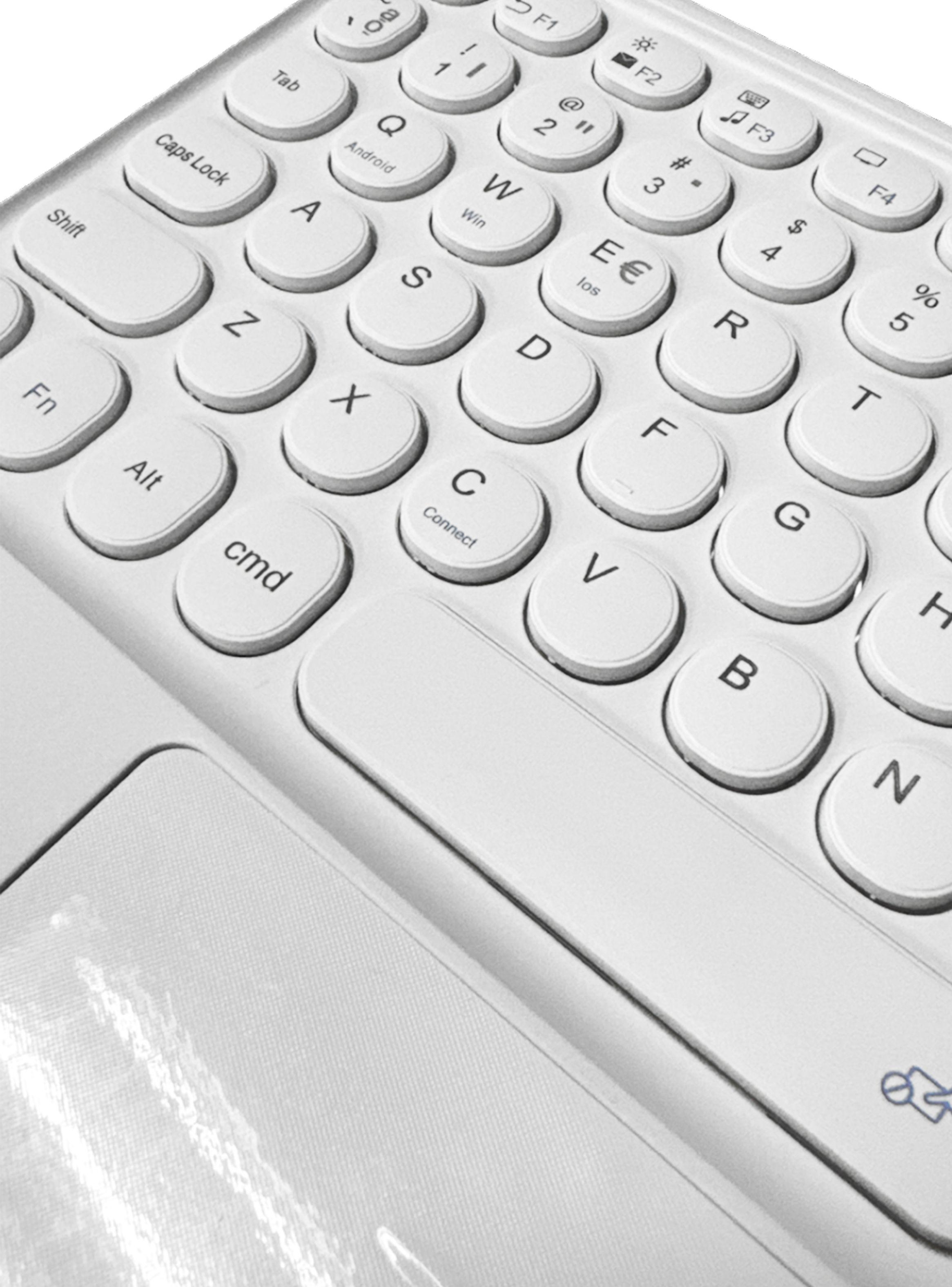 Teclado Inalámbrico Bluetooth Recargable Para iPad Table pc-3