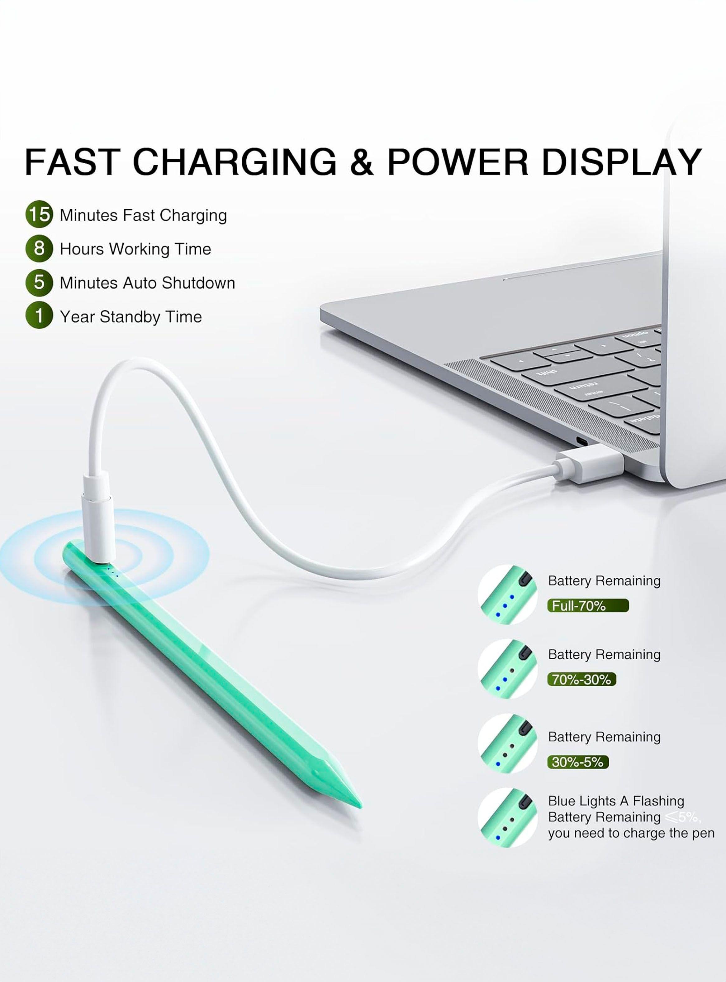 Lapiz Touch Universal Compatible Con iPhone Y Android Verde-2