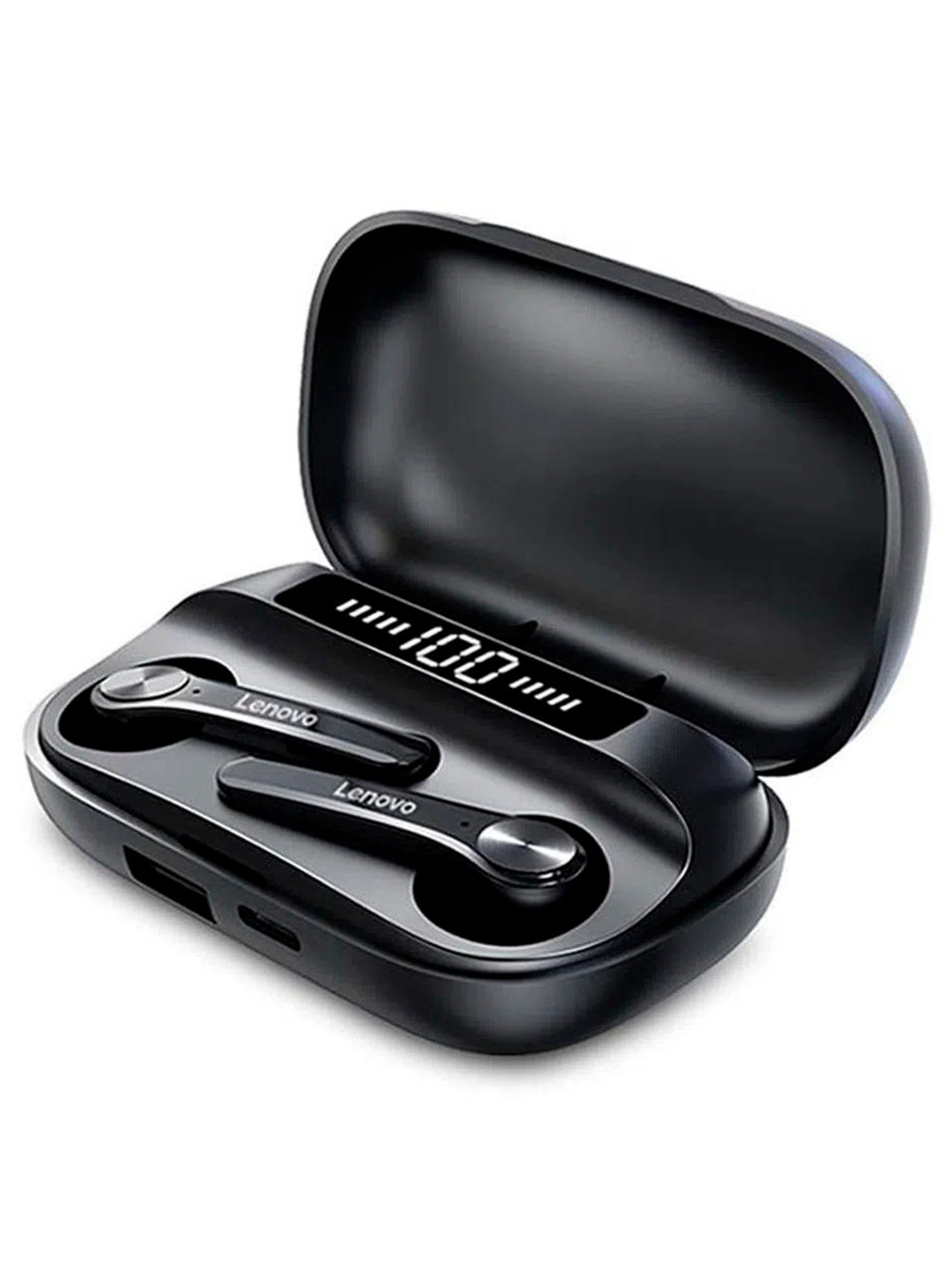 Audífonos In Ear Bluetooth Lenovo Estuche Digital QT81 Negro-0