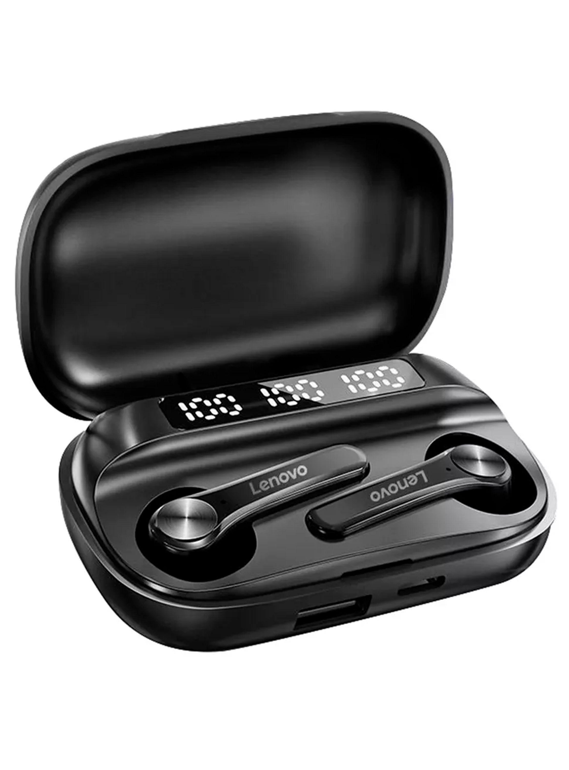 Audífonos In Ear Bluetooth Lenovo Estuche Digital QT81 Negro-3