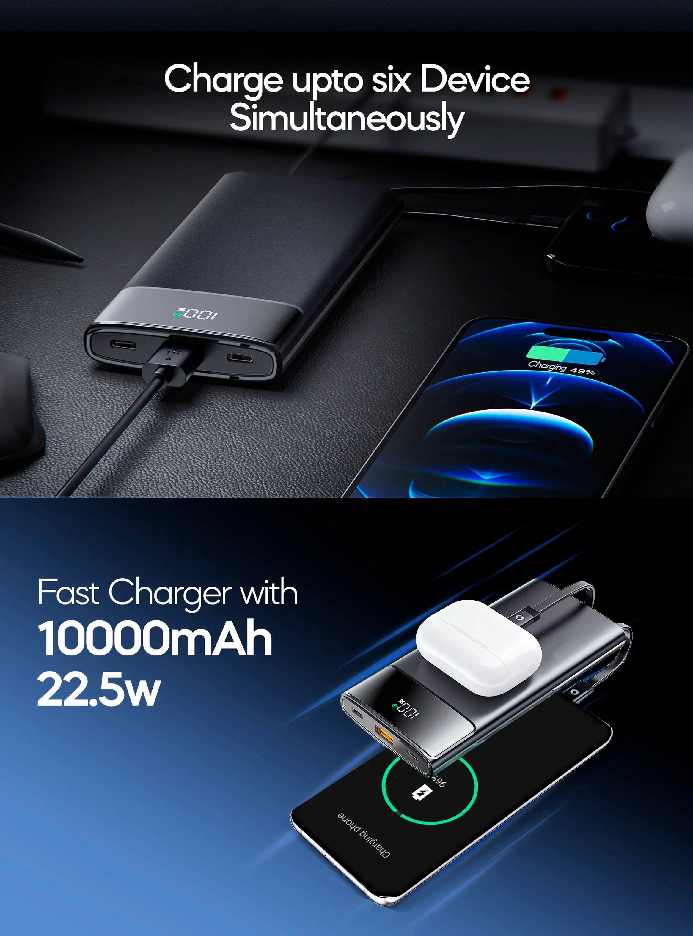 Bateria Externa Power Bank 10000ma 22.5W Motomo MO-26L Negro-2