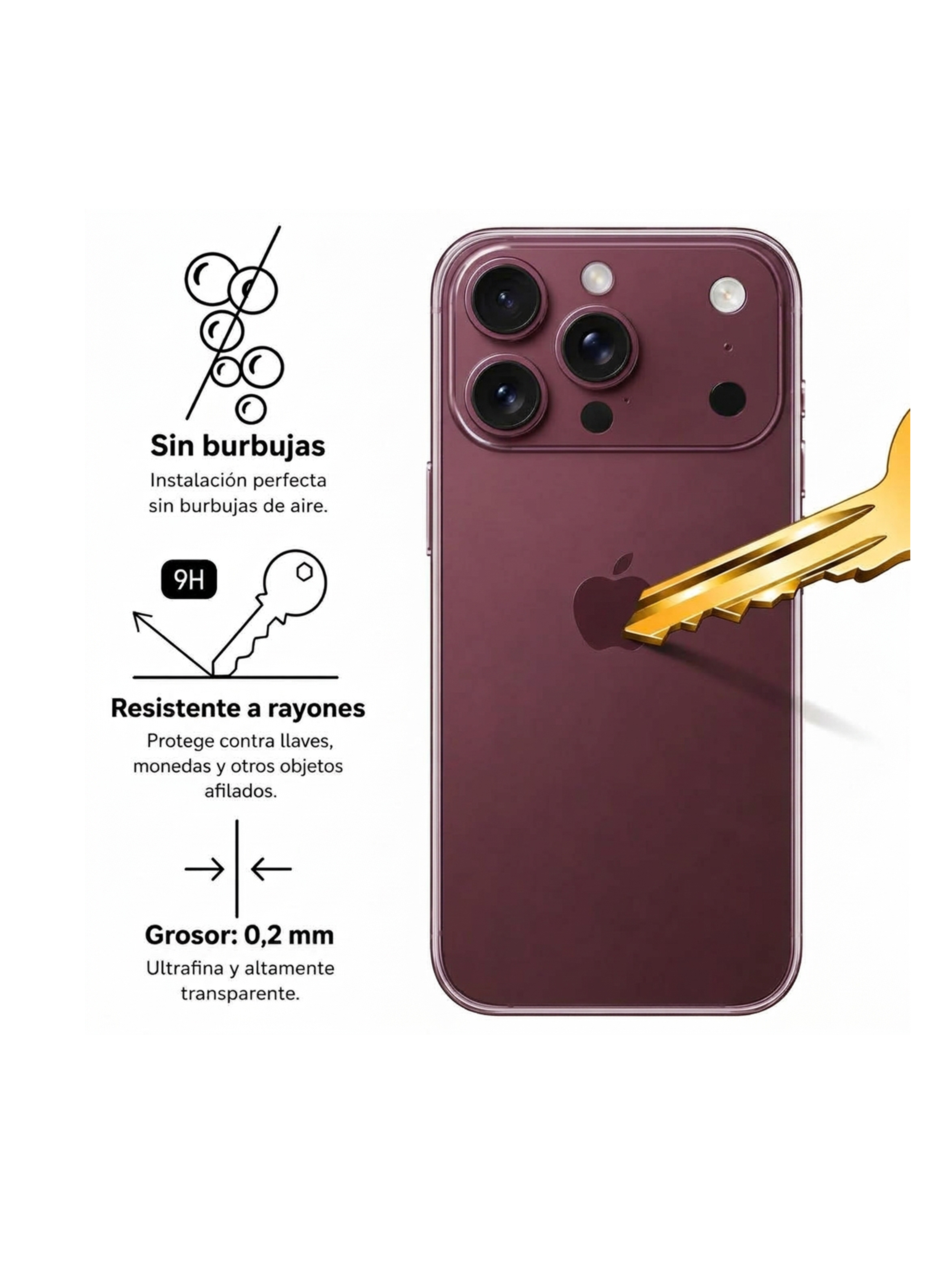 Mica Hidrogel Matte Trasera Compatible Con iPhone 18 Pro Max-3