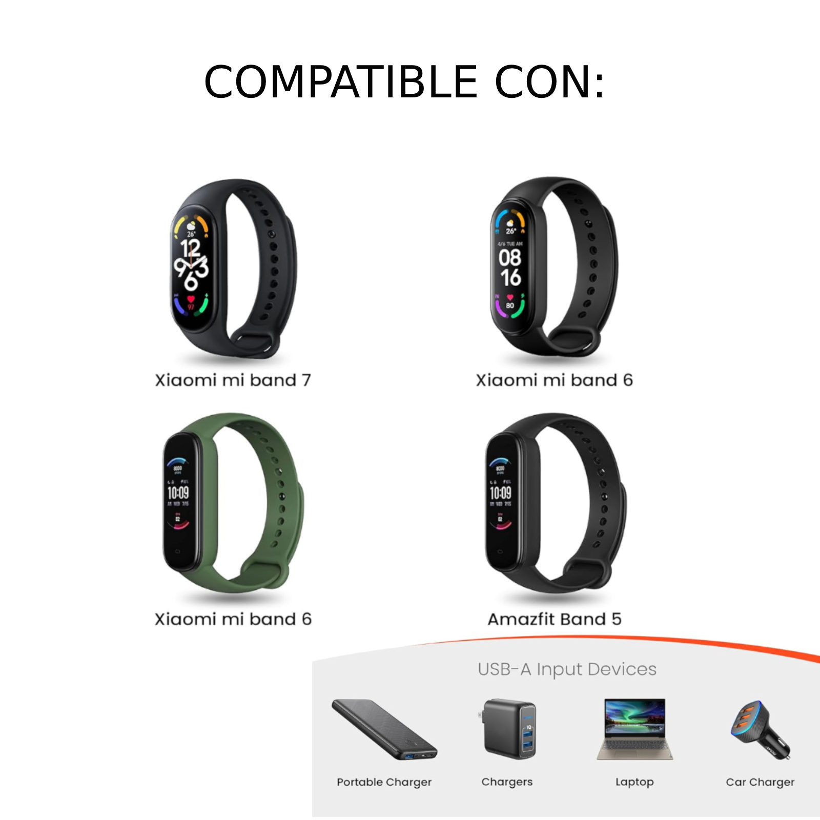 Cable de Carga Compatible Con Band M5 / M6 /M7-2