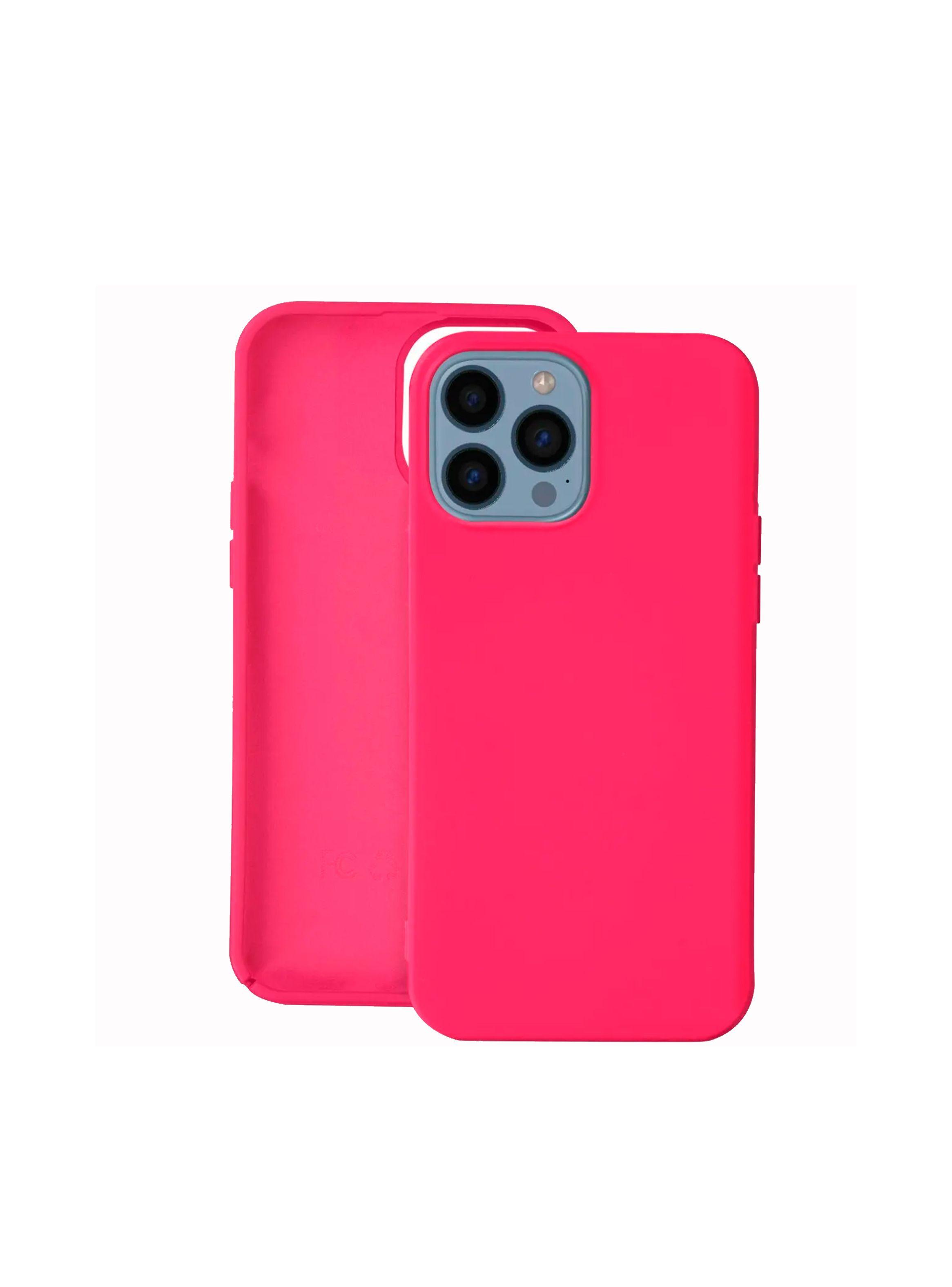 Carcasa Para iPhone 15 Pro Goma Fucsia-3