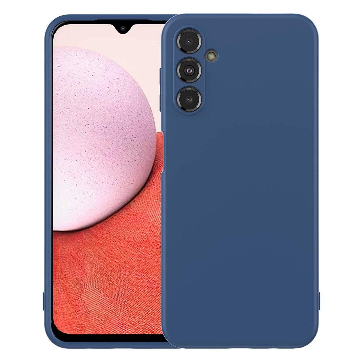 Carcasa Para Samsung A14 Goma Color Azul-0