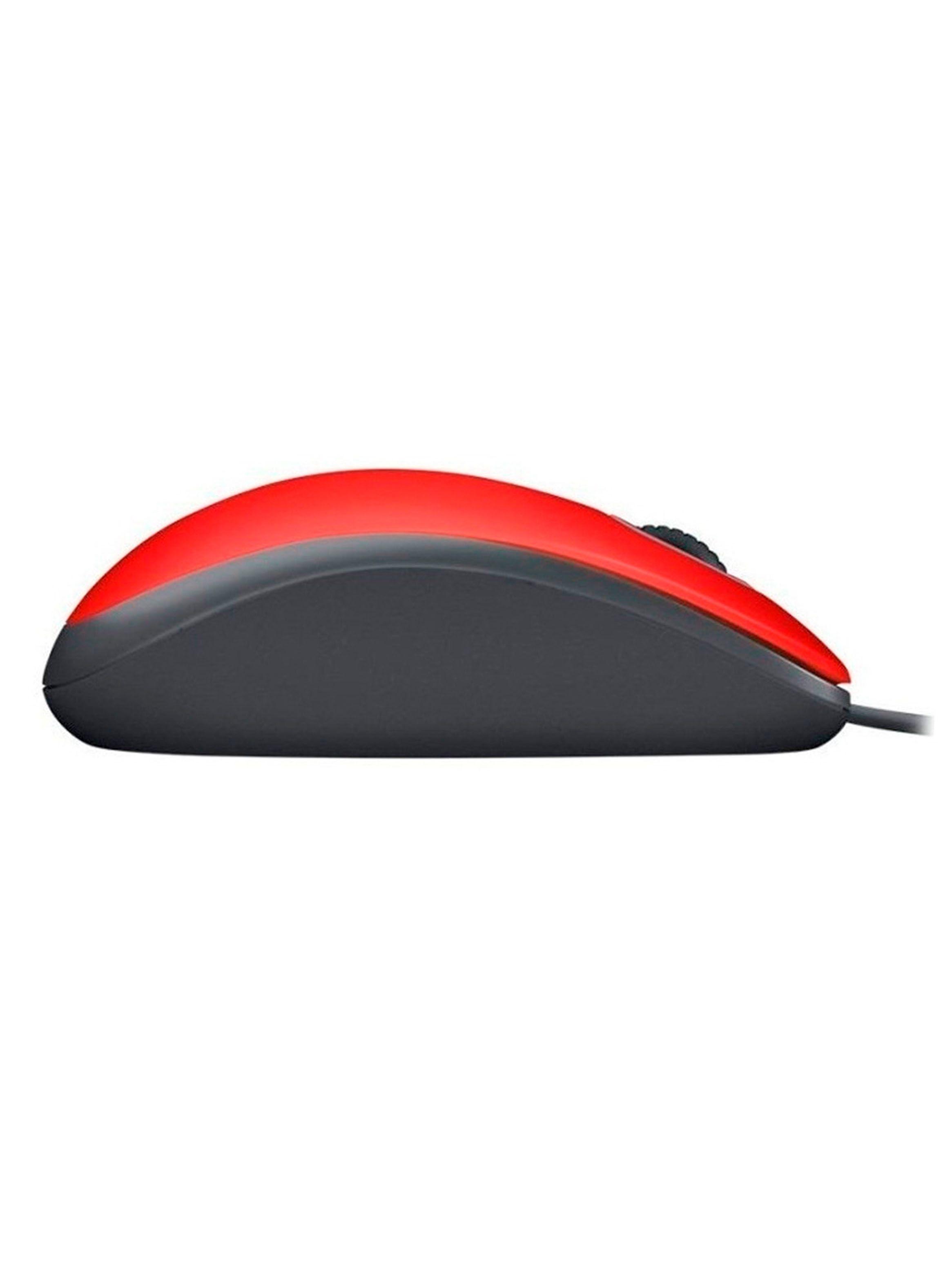 Mouse Logitech M110 silencioso Optico USB Alambrico Rojo-3
