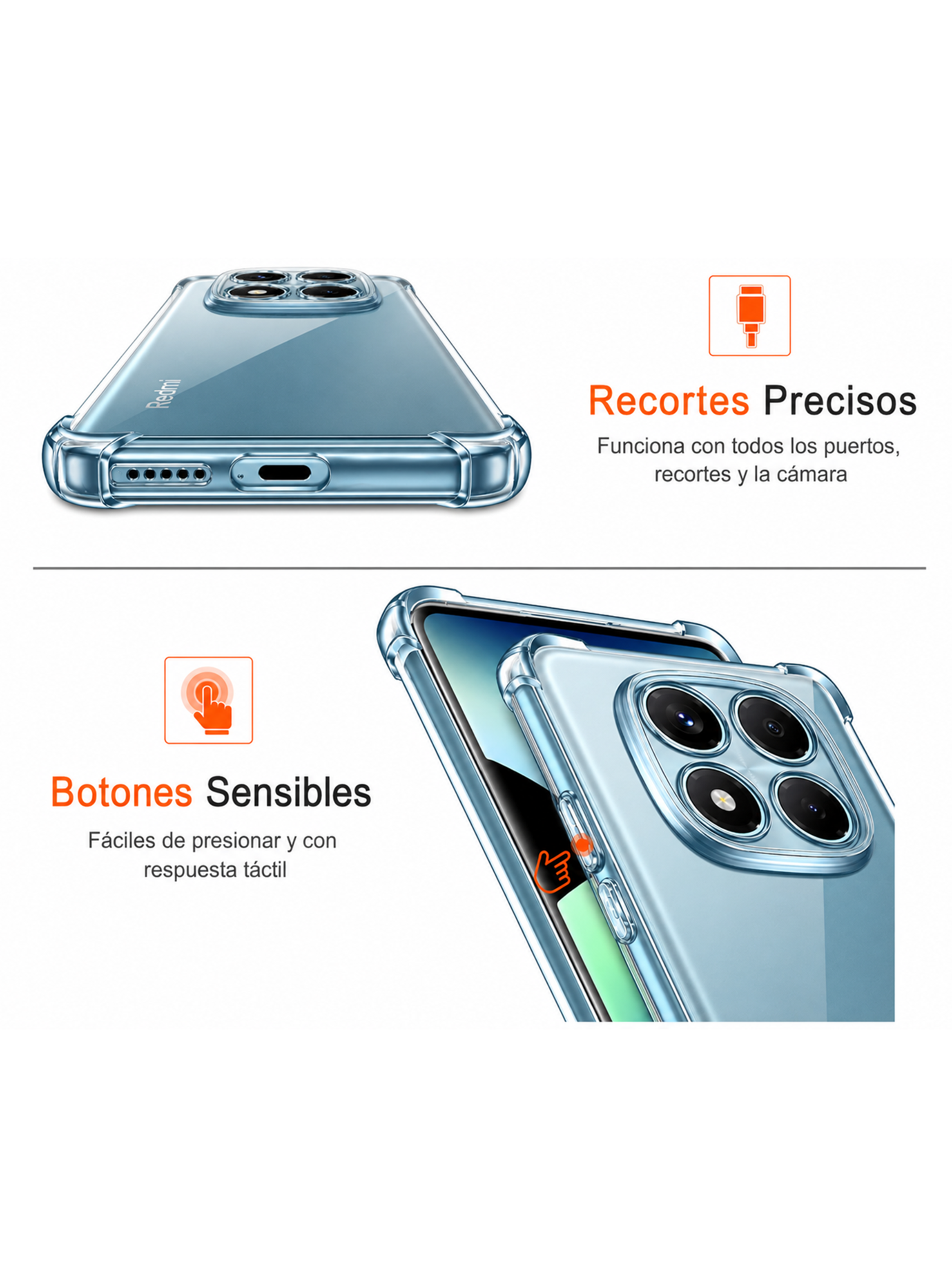 Carcasa Transparente Para Xiaomi Redmi Note 14 Pro 4G-2