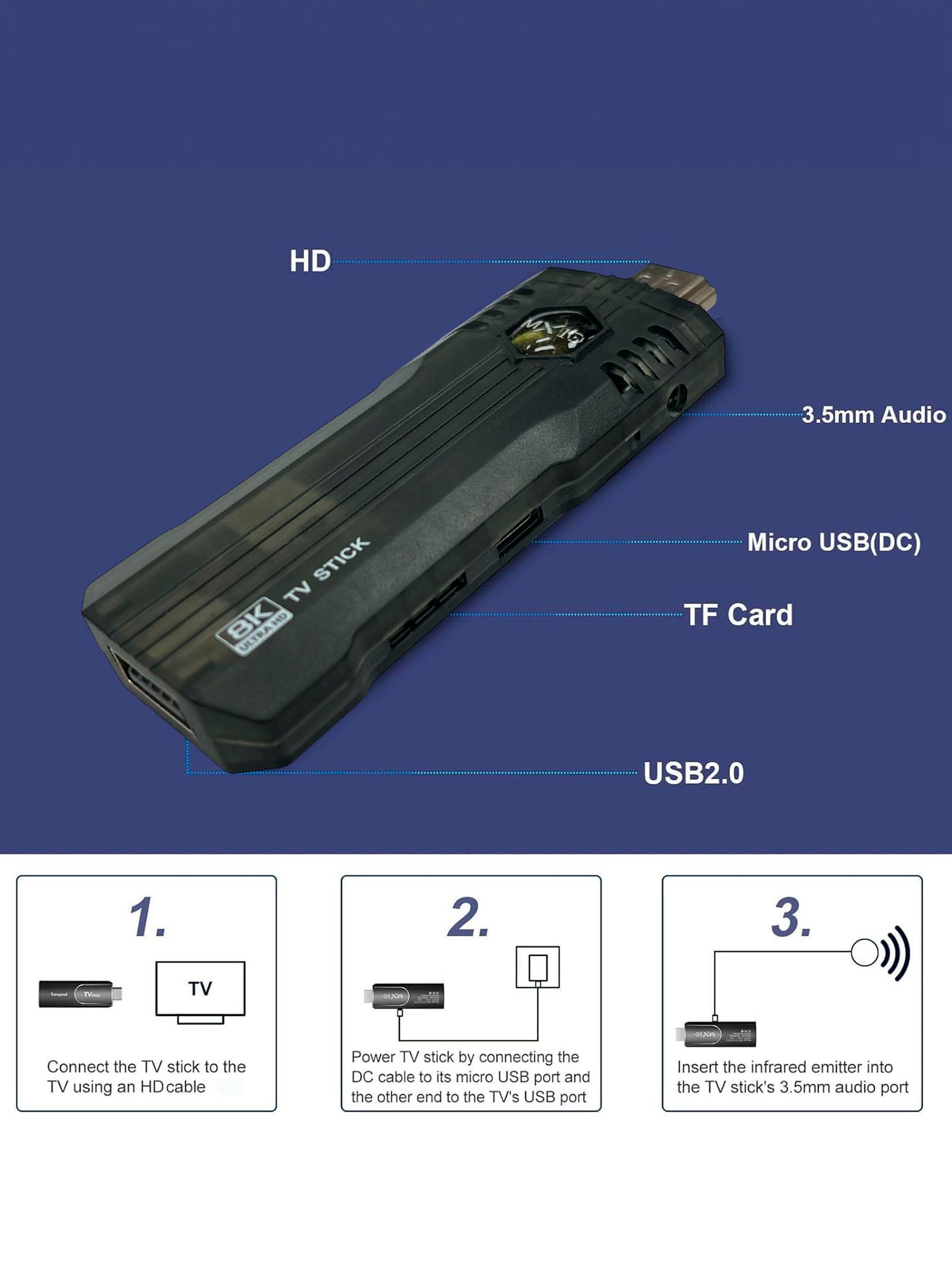 Convertidor Android TV HDMI Y Chromecast TV Stick 8K MX10-X1-2
