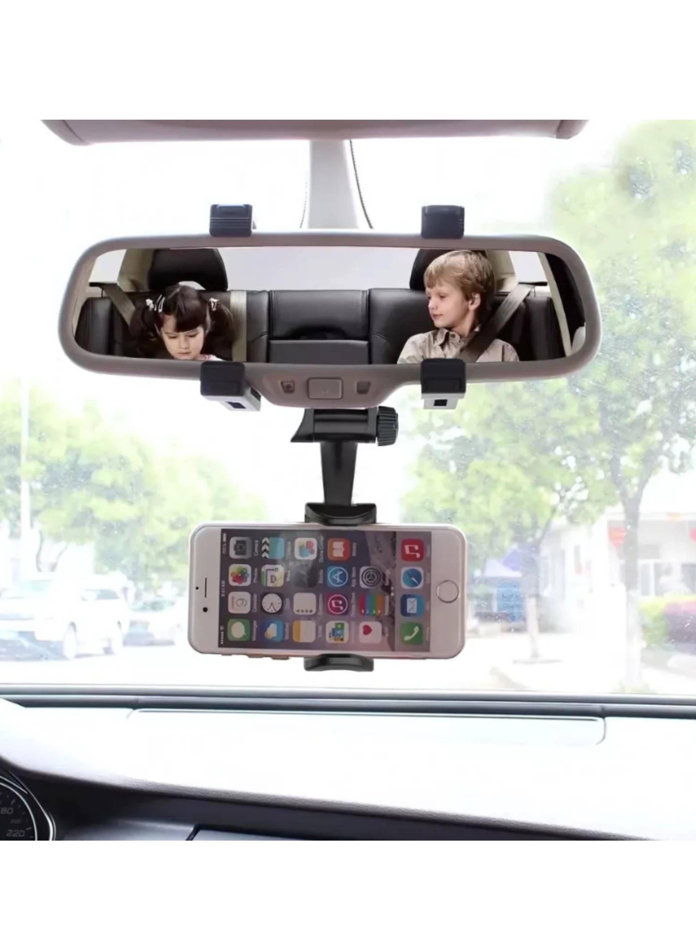 Soporte Porta Celular Auto Espejo Retrovisor 360°-2