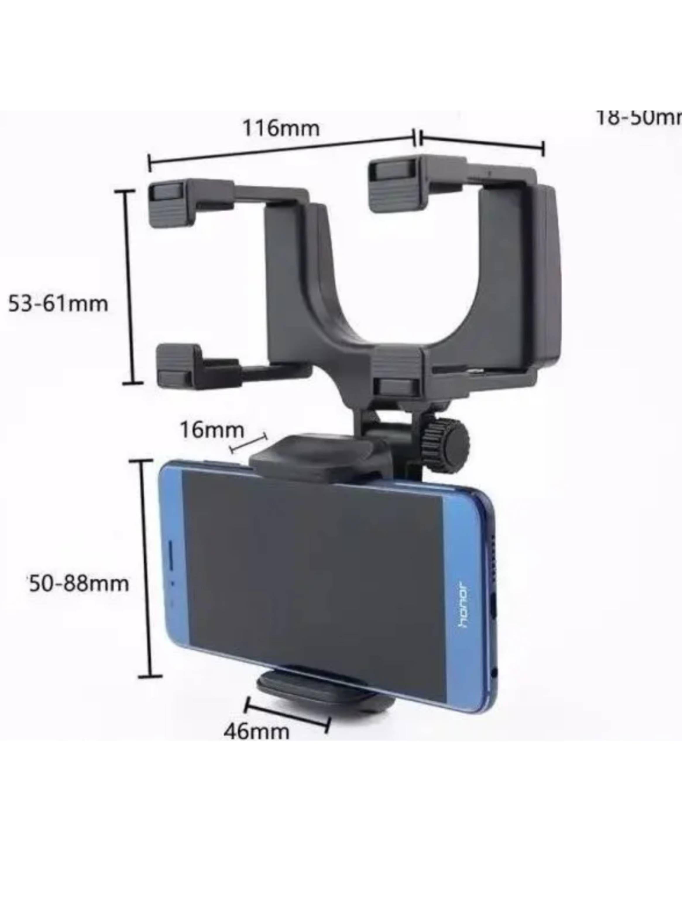 Soporte Porta Celular Auto Espejo Retrovisor 360°-4