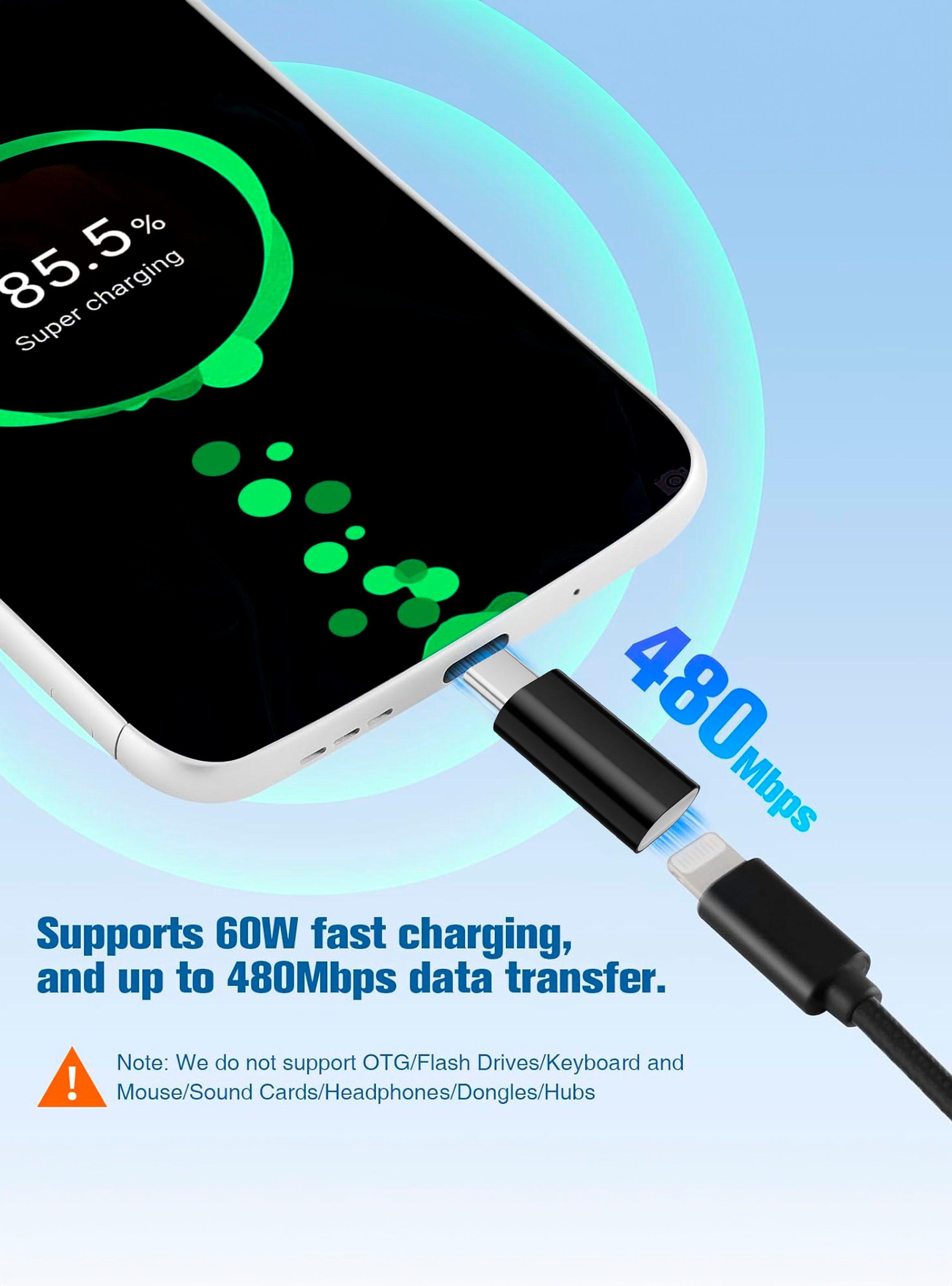 Adaptador OTG Para Carga Compatible Con iPhone Salida USB-C-2