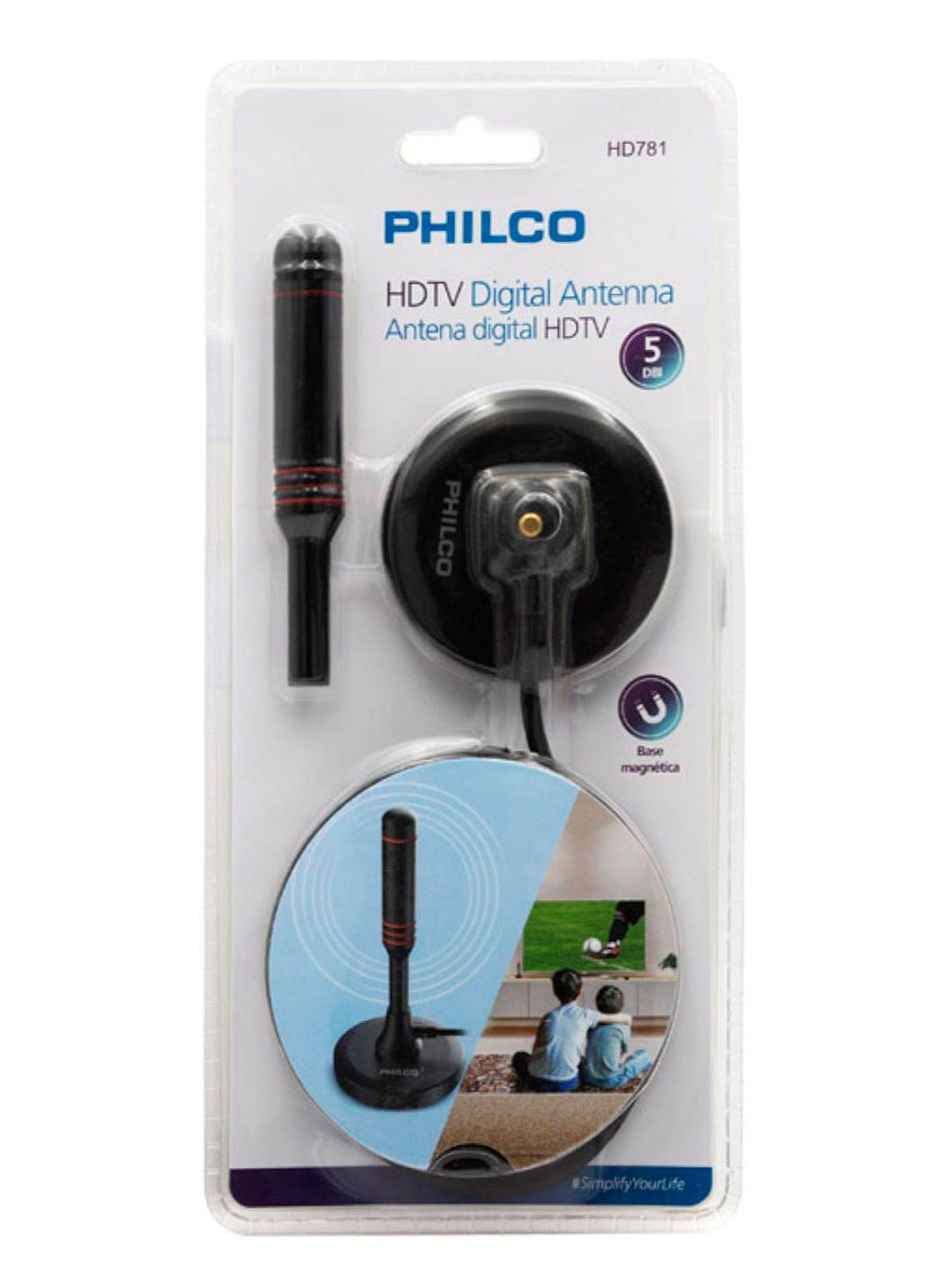 Antena HDTV Digital Base Magnetica Interna 5DBI Philco HD781-3