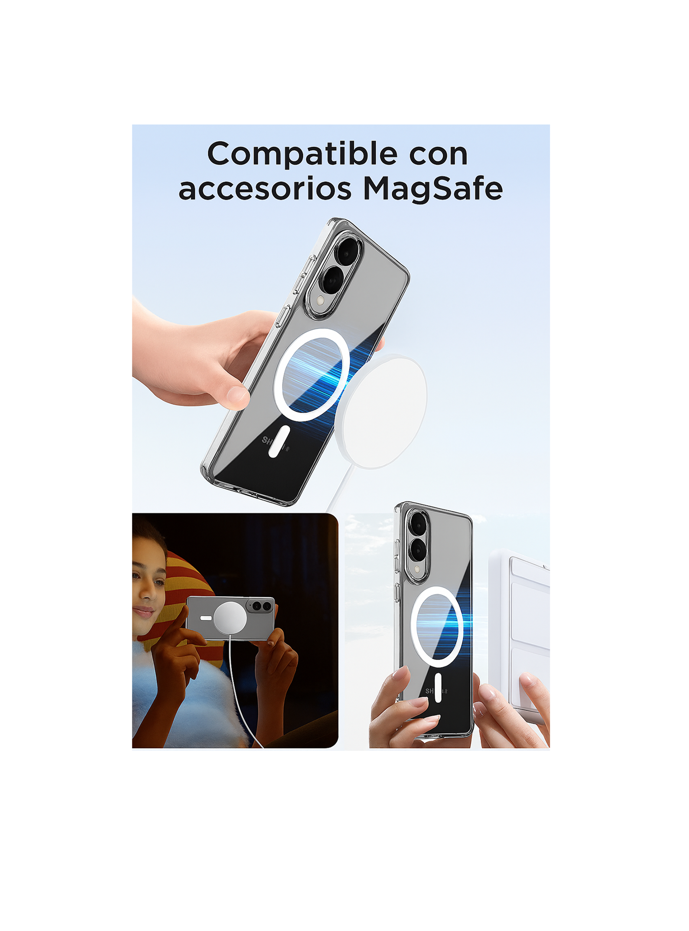 Carcasa Clear Para Samsung S25 Edge Compatible Magsafe-3