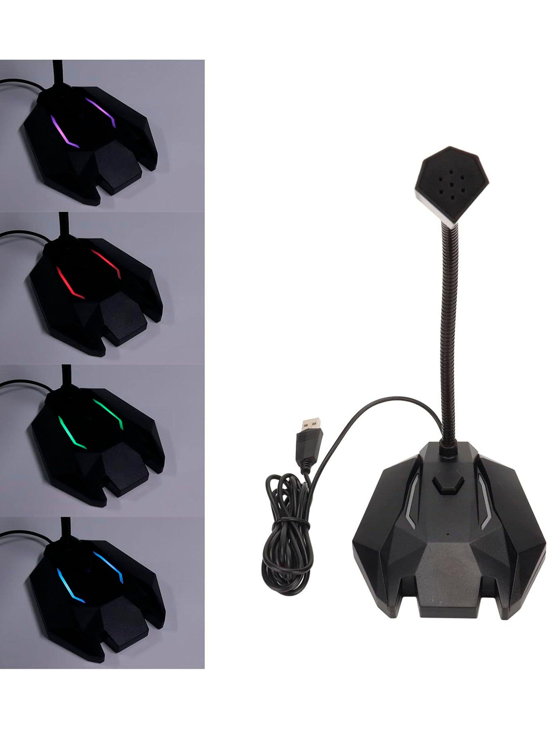 Micrófono Alámbrico Para PC Boccini Con Soporte Negro-1