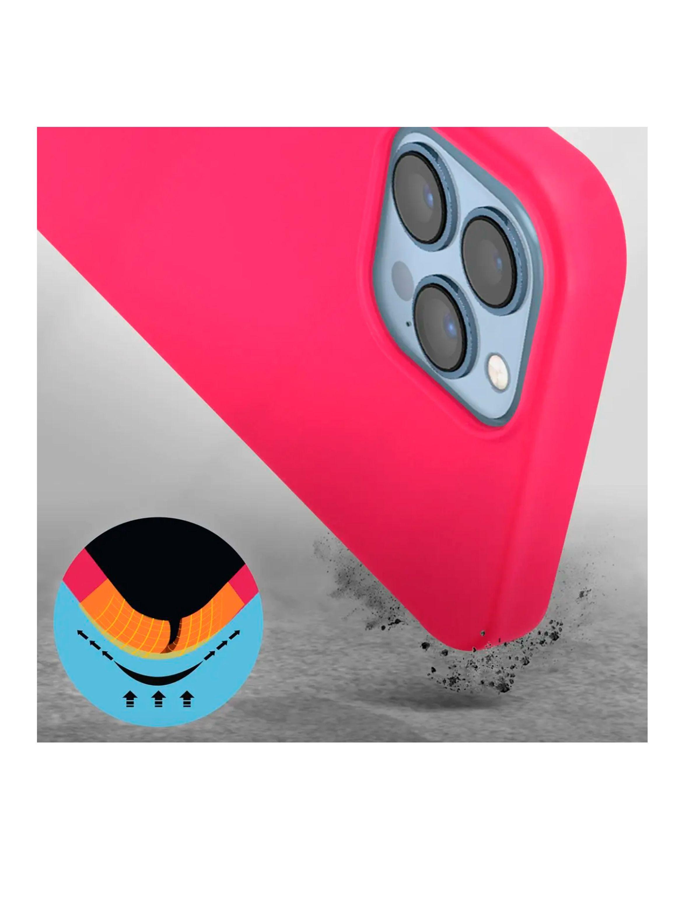 Carcasa Para iPhone 15 Pro Max Goma Fucsia-2