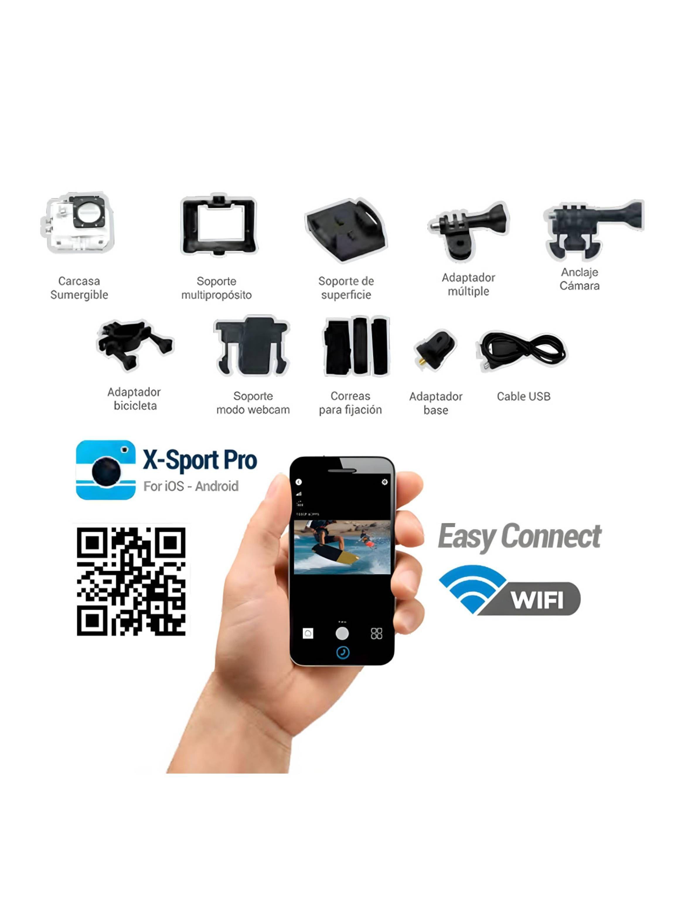 Camara Deportiva Grabadora Sumergible Wifi Isport Pro4K Mlab-5