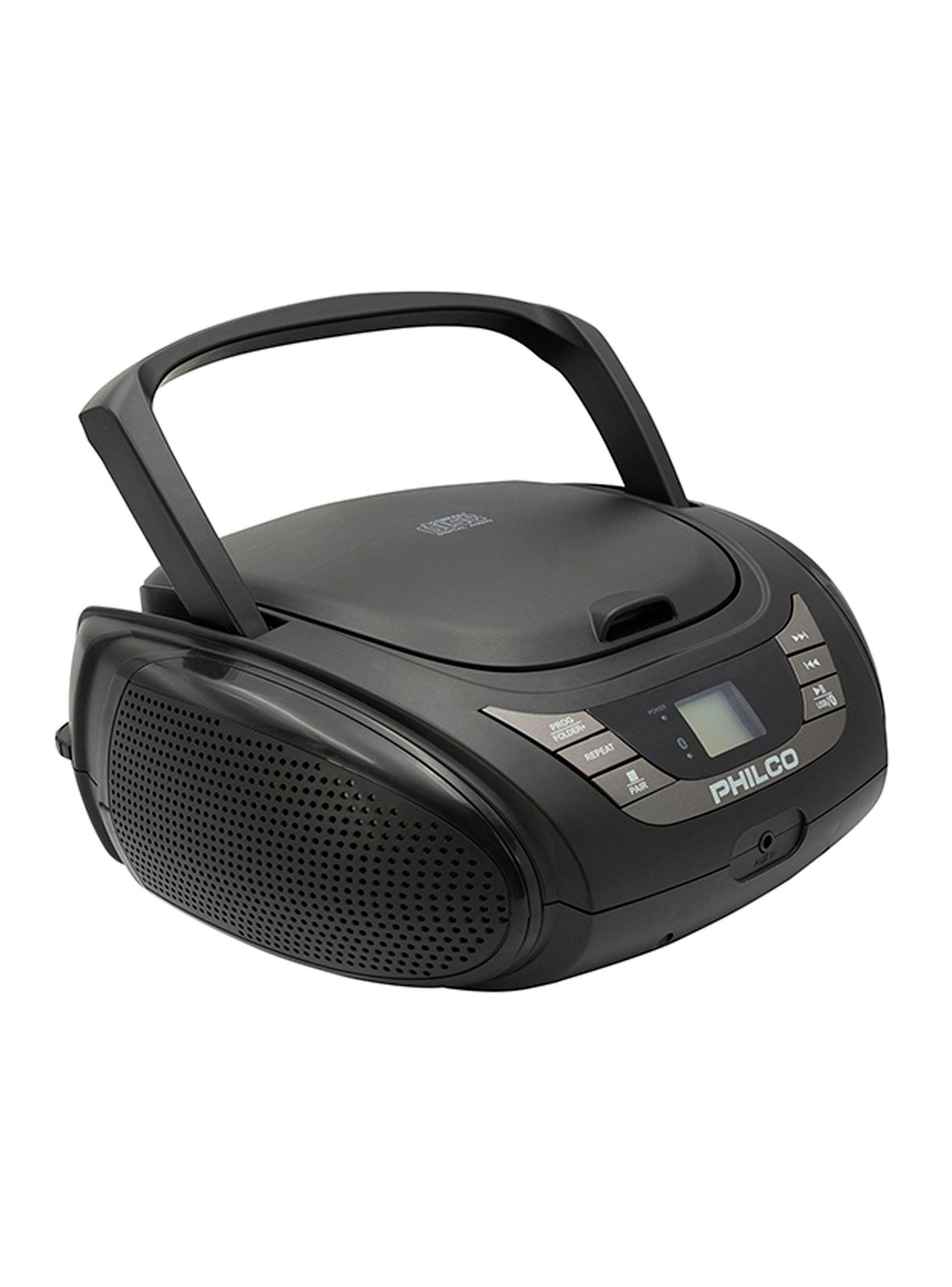 Radio Reproductor Portatil Boombox Bluetooth CD MP3 Negro-2