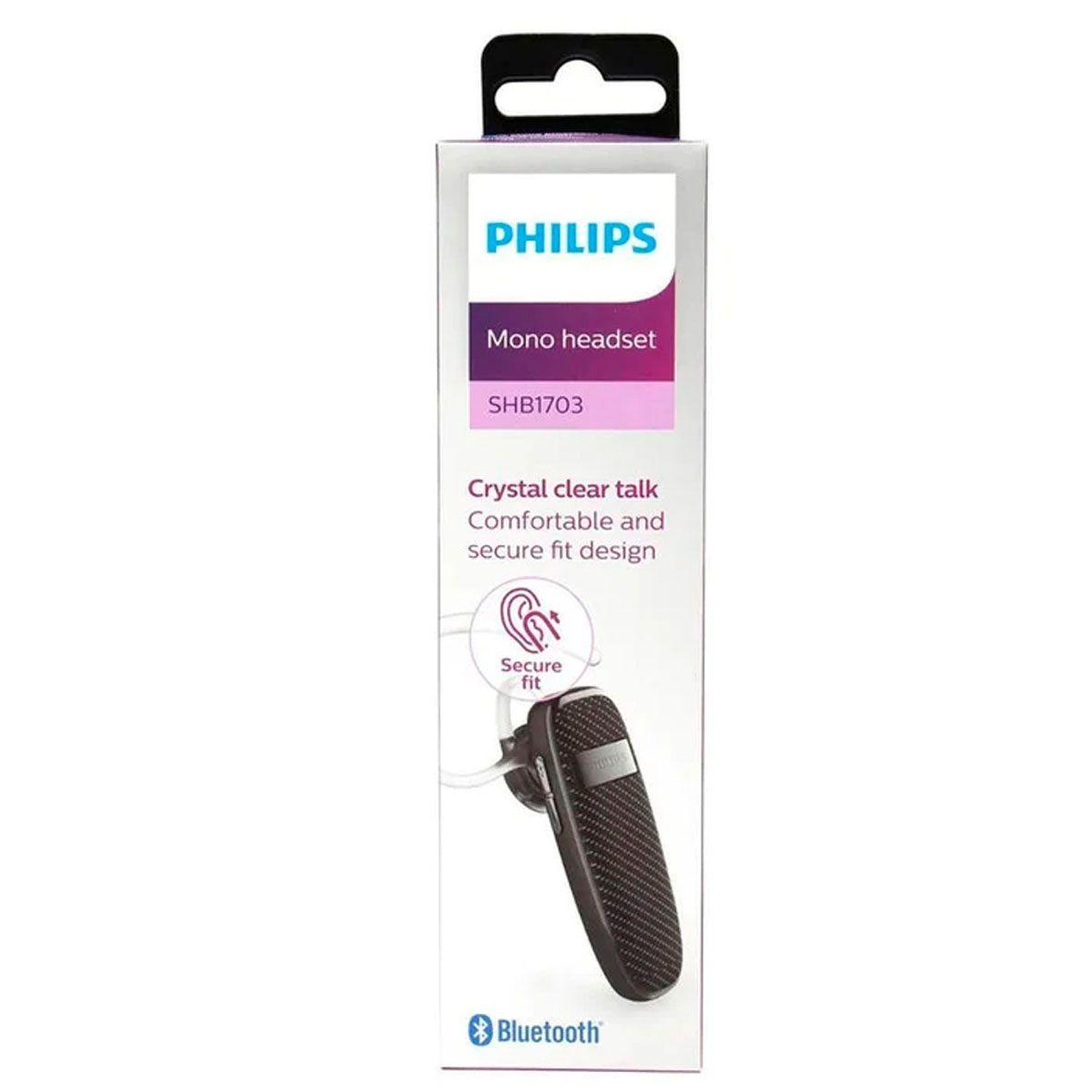 Audífono Philips Mono Headset Bluetooth SHB1703 Negro-2