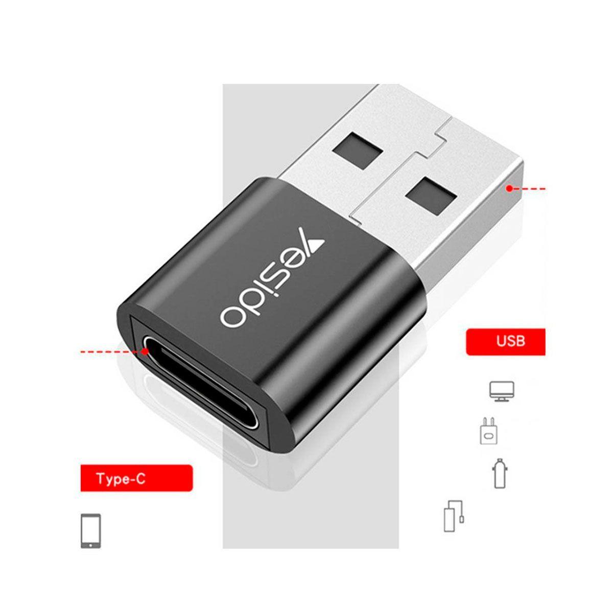 Adaptador OTG Yesido GS09 Tipo C A USB Super Fast Charging-3