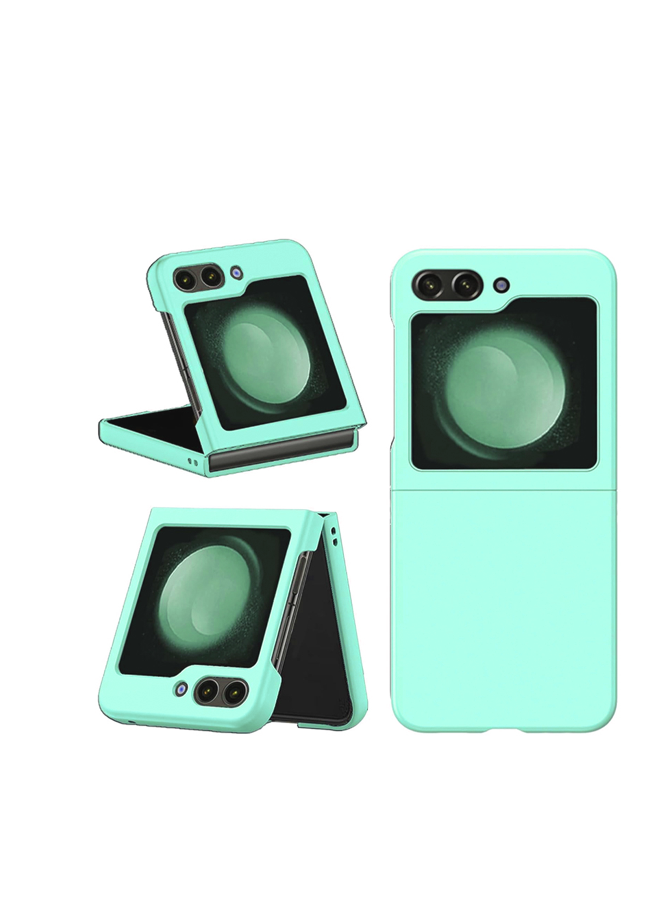 Carcasa Para Samsung Z Flip 5 Goma Turquesa-0