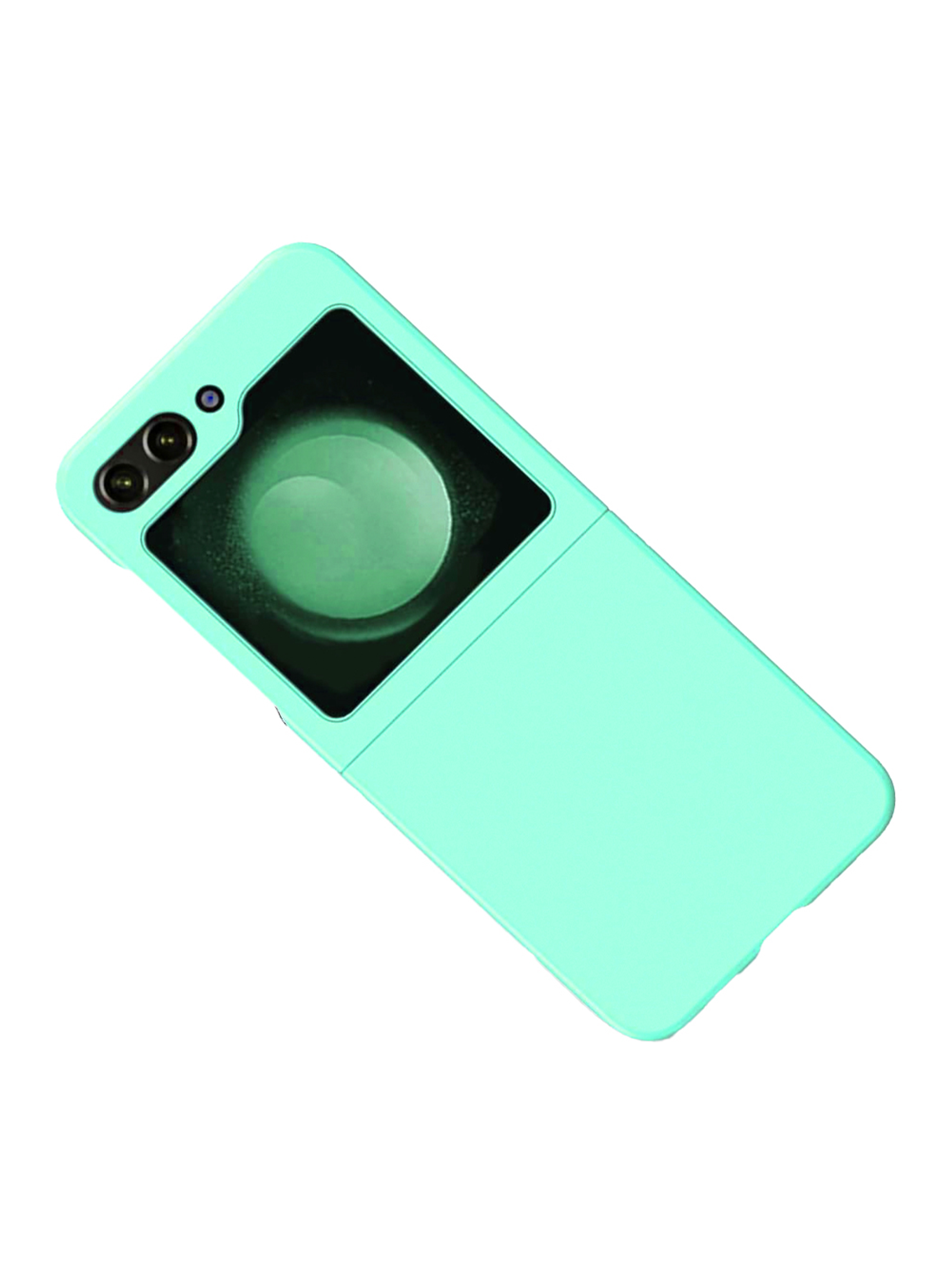 Carcasa Para Samsung Z Flip 5 Goma Turquesa-1