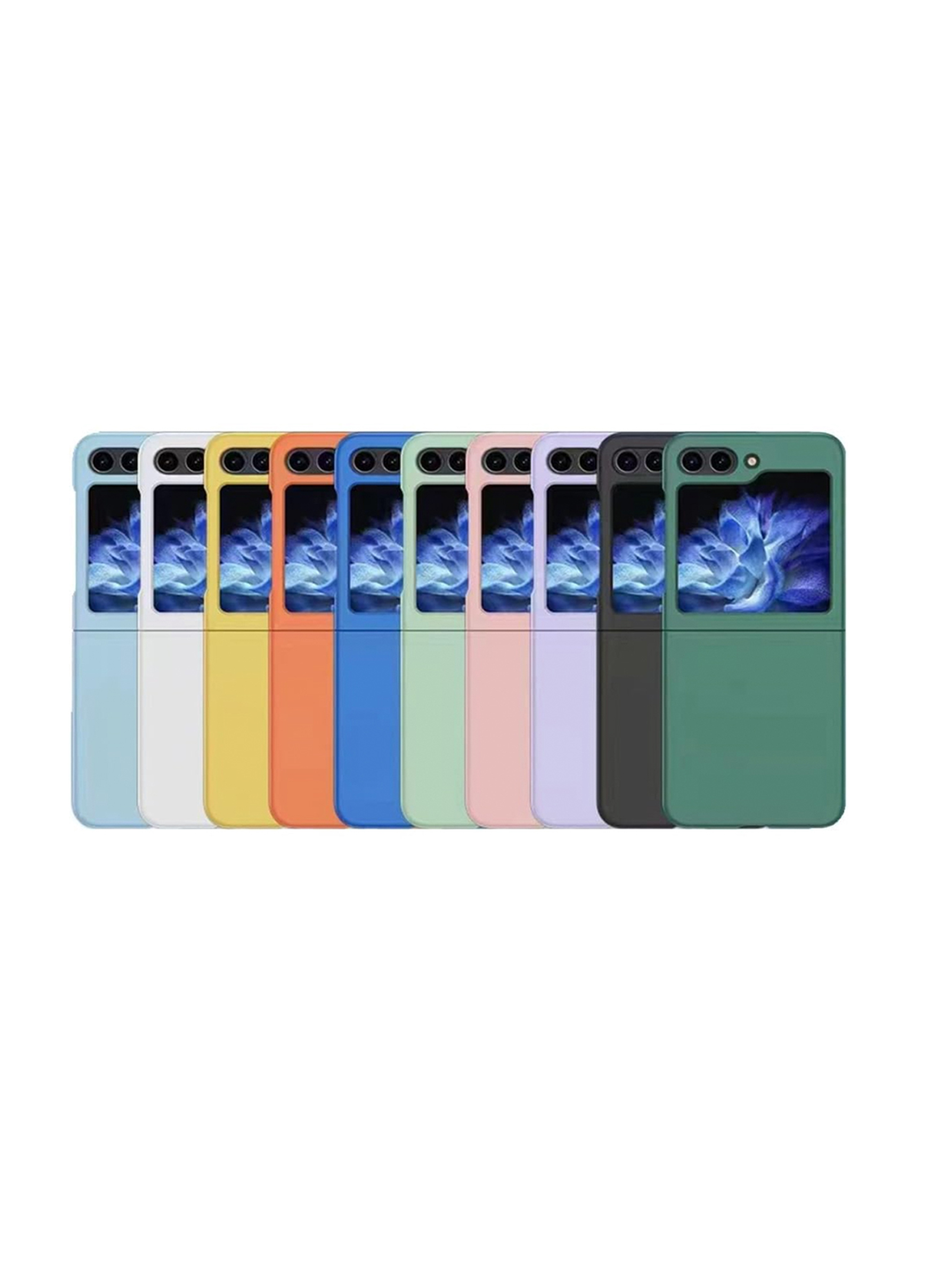 Carcasa Para Samsung Z Flip 5 Goma Turquesa-3