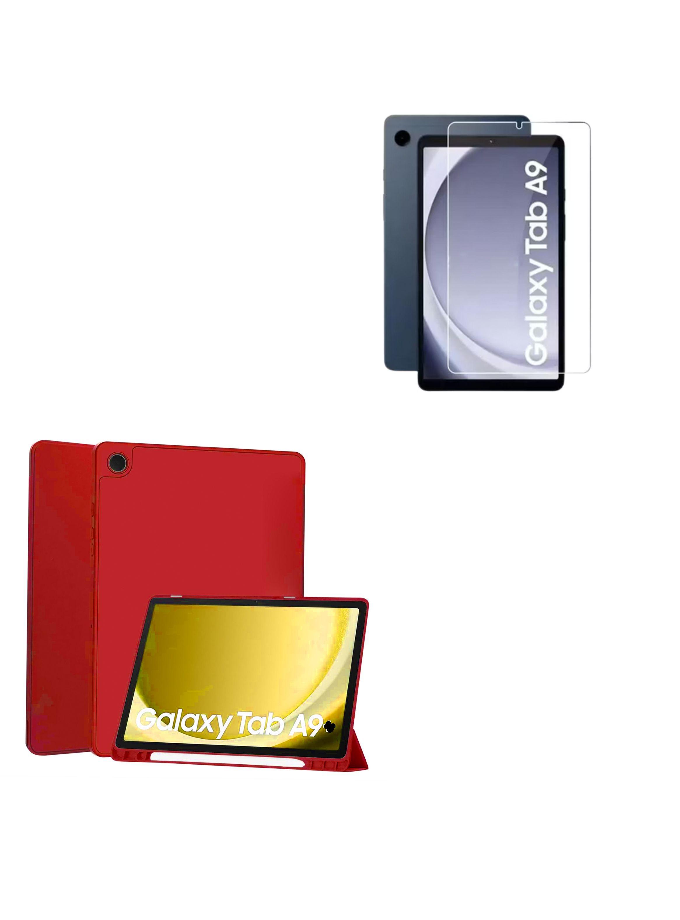 Funda Lamina Vidrio Para Tablet Galaxy Samsung A9 Rojo-0