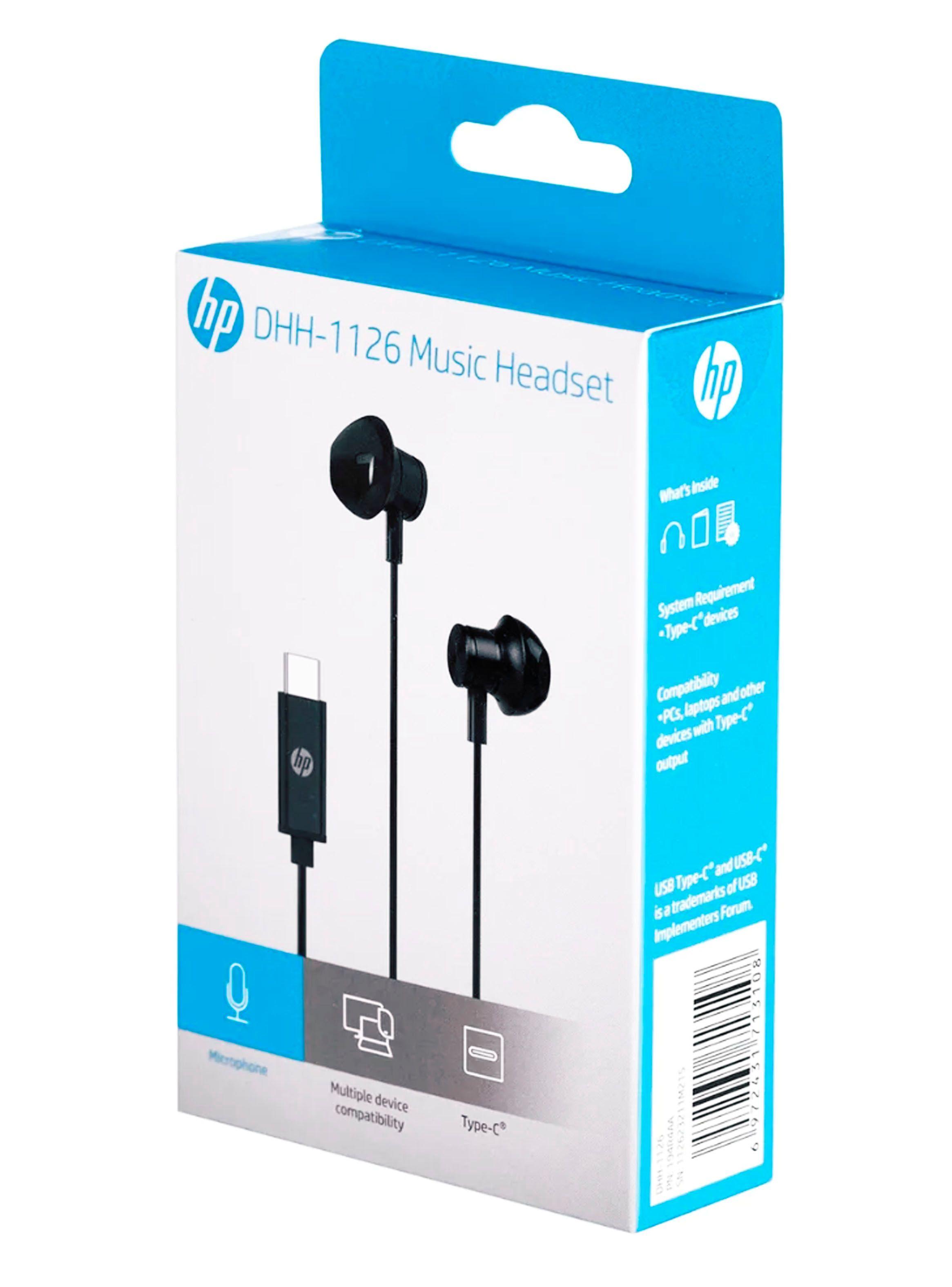 Audifono Manos Libres HP Conector Puerto USB-C DHH1126 Negro-3